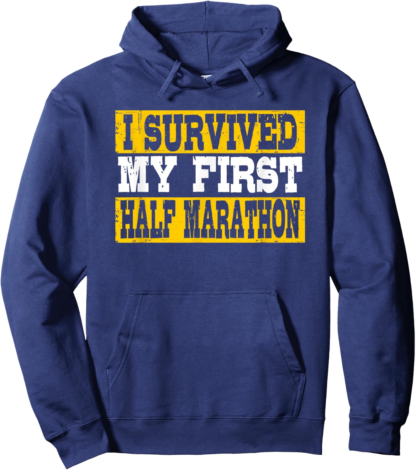I Survived My First Half Marathon Hoodie - Hoodie | Navy