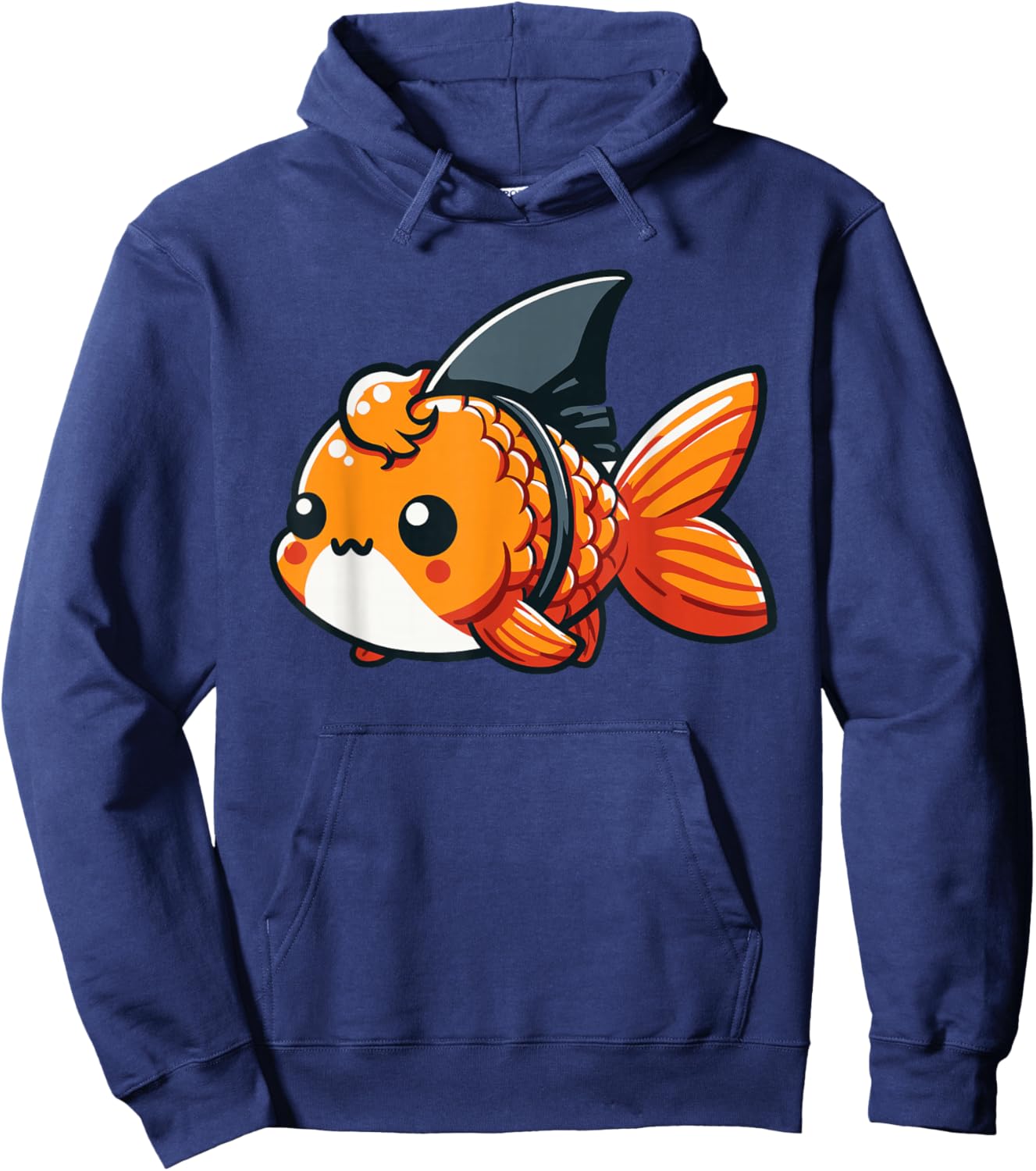 Goldfish With Shark Fin Funny Goldfish Lover Hoodie - Hoodie | Navy