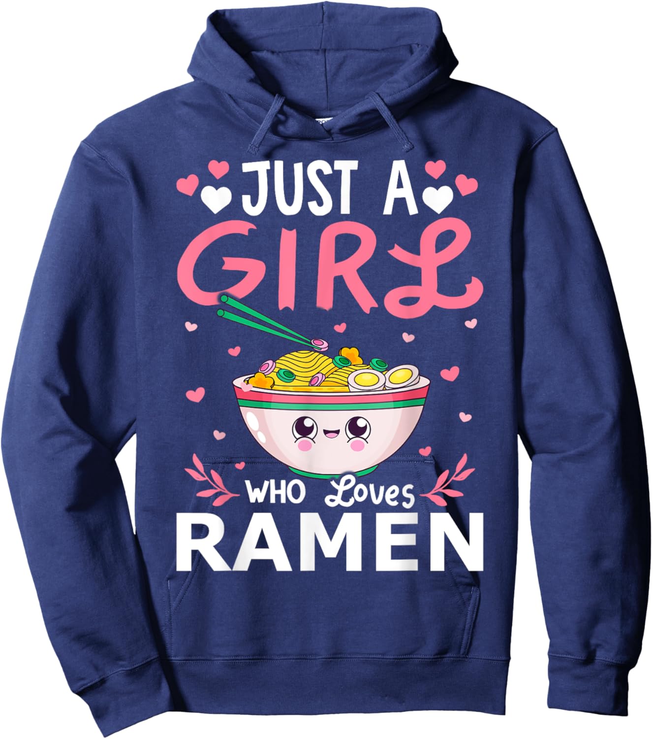 Just A Girl Who Loves Ramen Girls Hoodie - Hoodie | Navy
