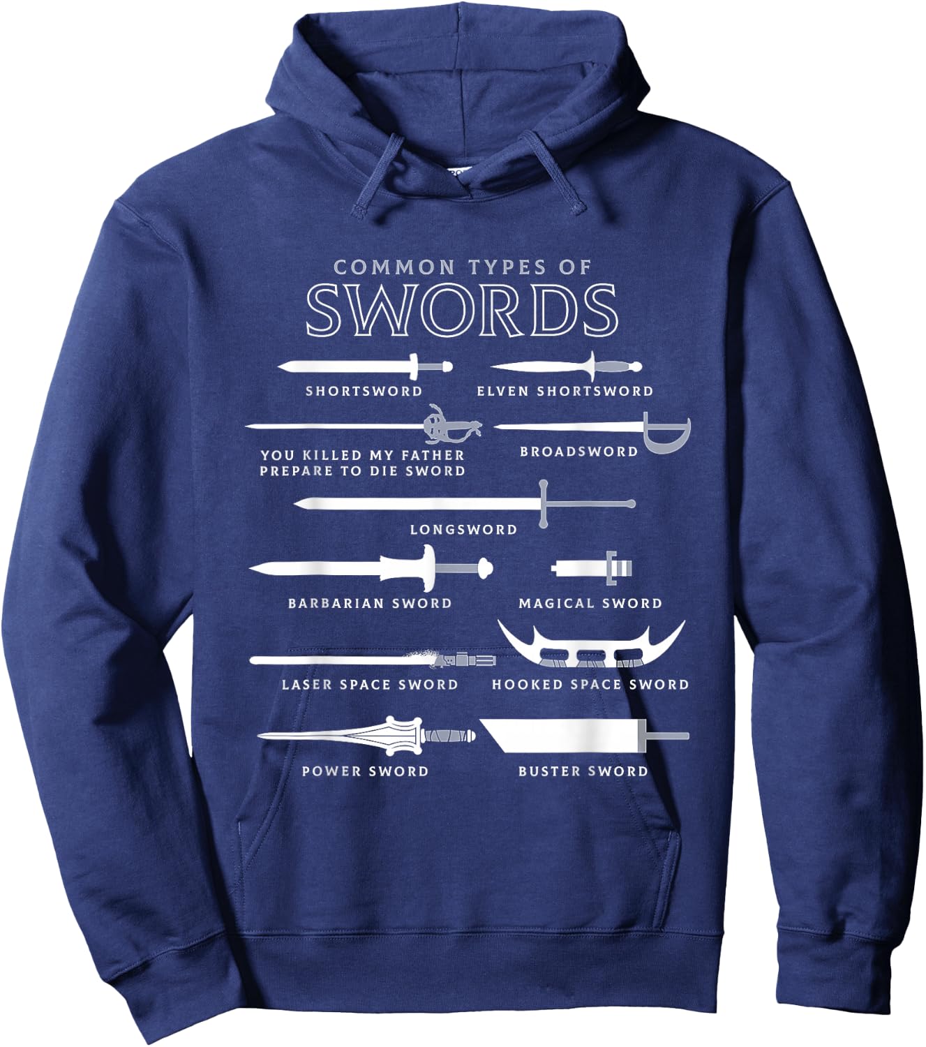 Types of Swords Hoodie - Hoodie | Navy