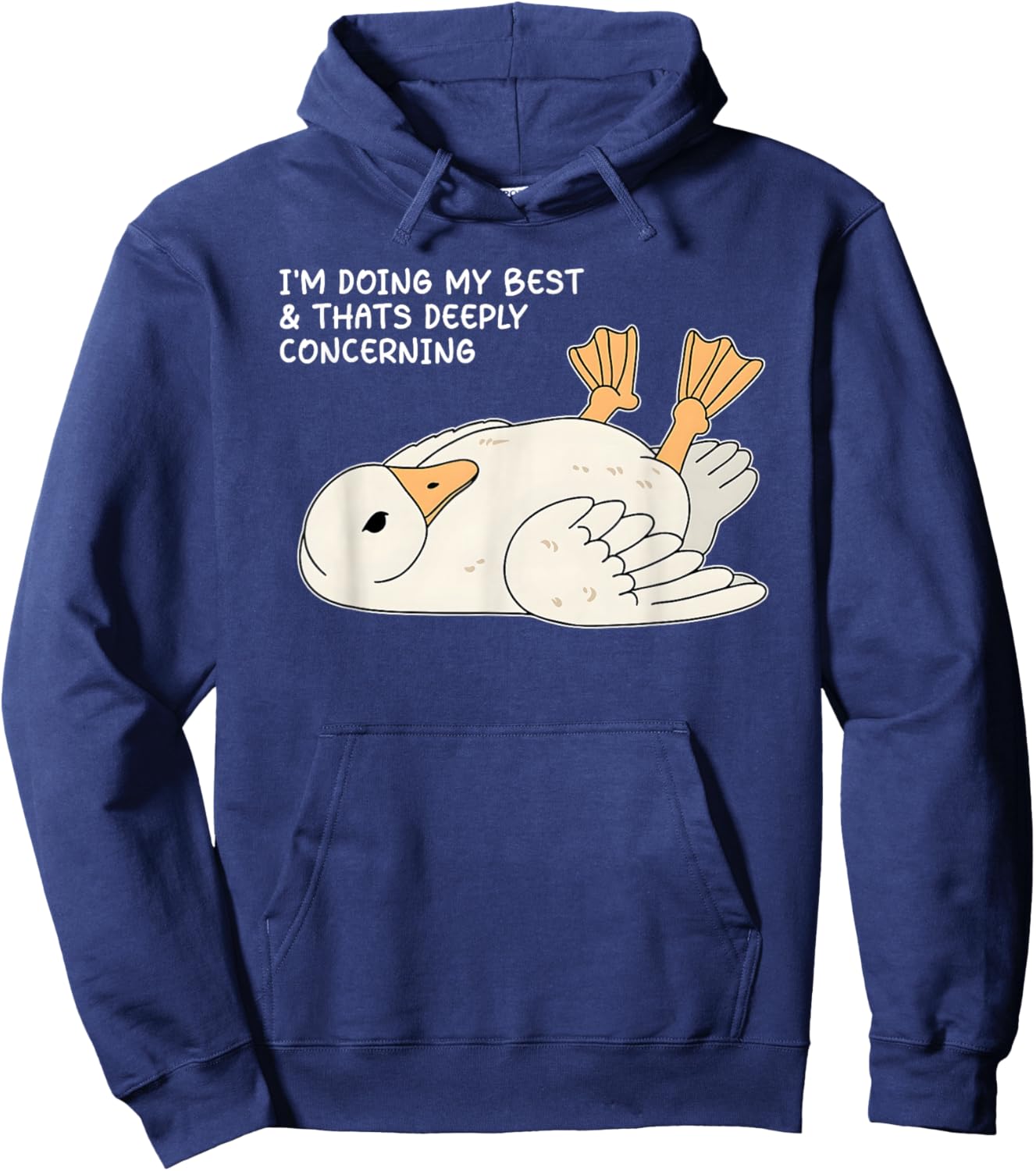 I'm Doing My Best And That's Deeply Concerning Hoodie - Hoodie | Navy
