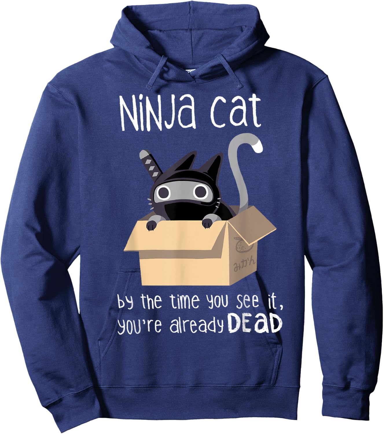 Cute Ninja Cat Hoodie - Hoodie | Navy