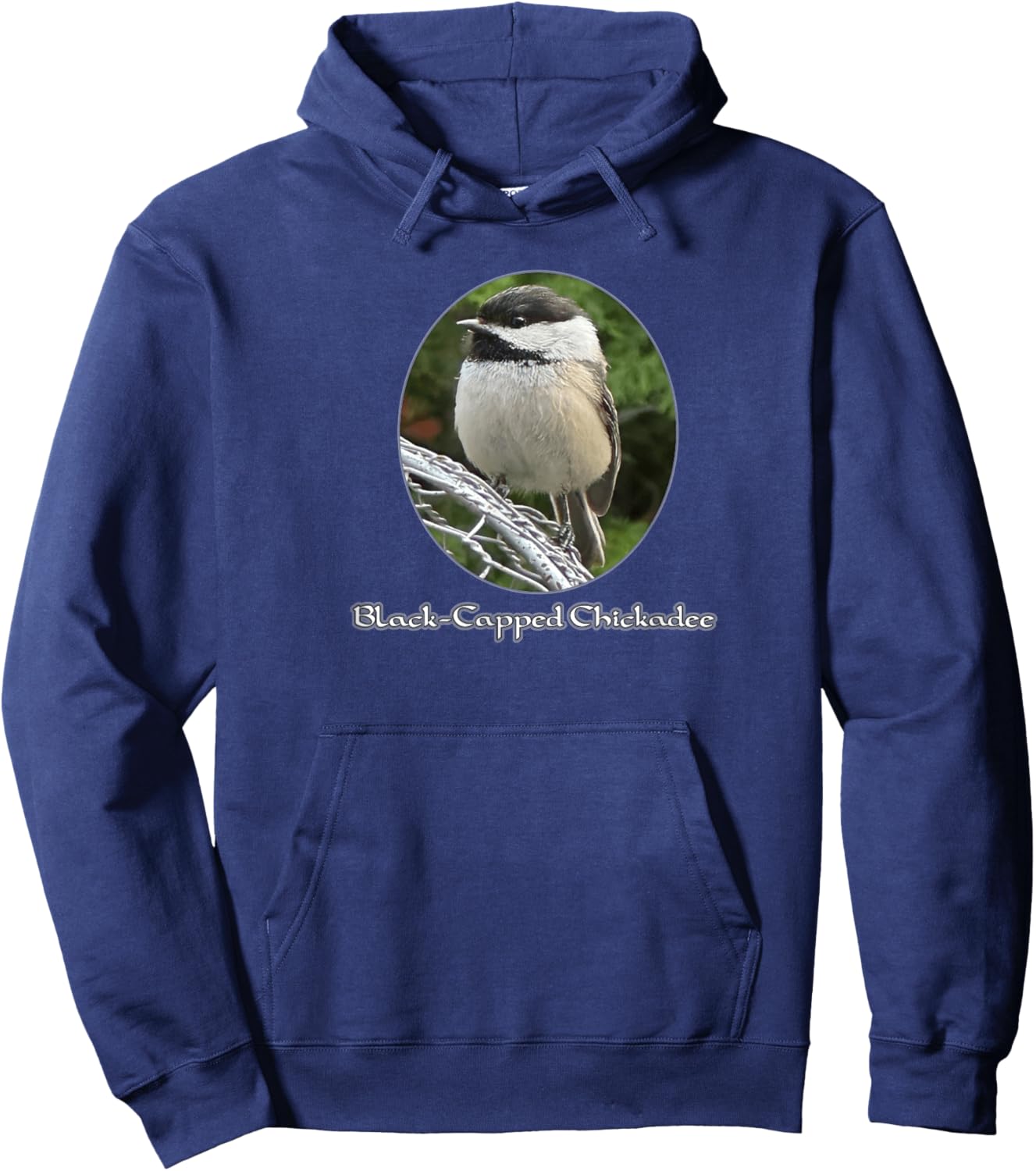 Black Capped Chickadee Hoodie - Hoodie | Navy