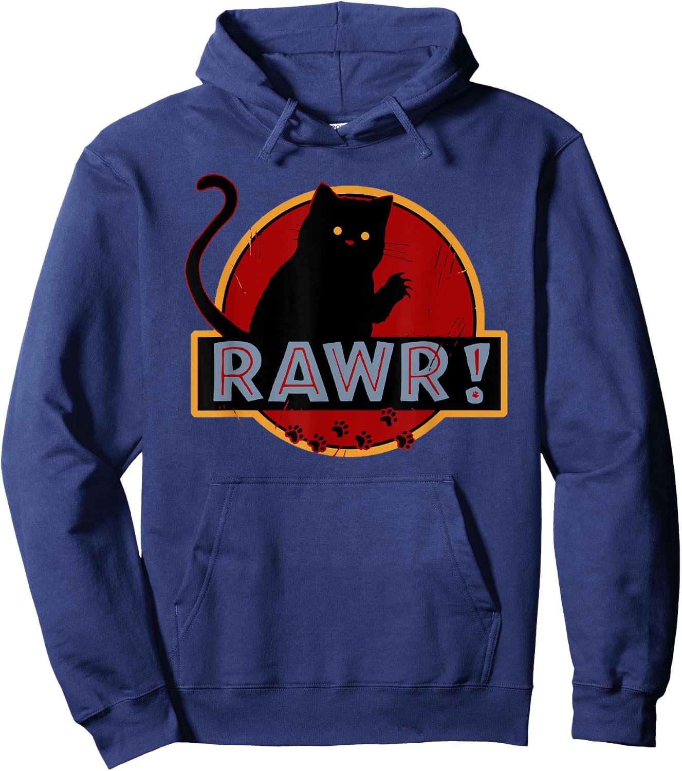 Awesome Cat Rawr Women Girls Kids Hoodie - Hoodie | Navy