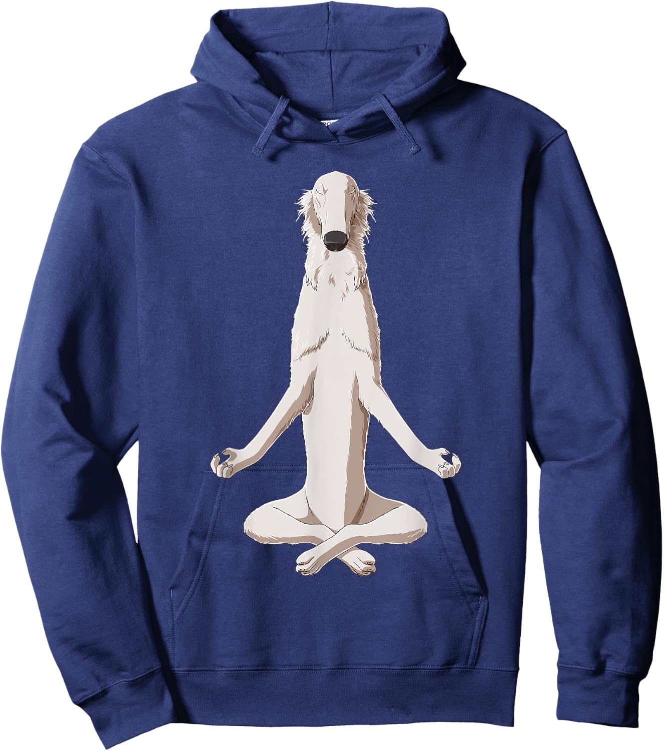 Yoga Dog Borzoi Hoodie - Hoodie | Navy