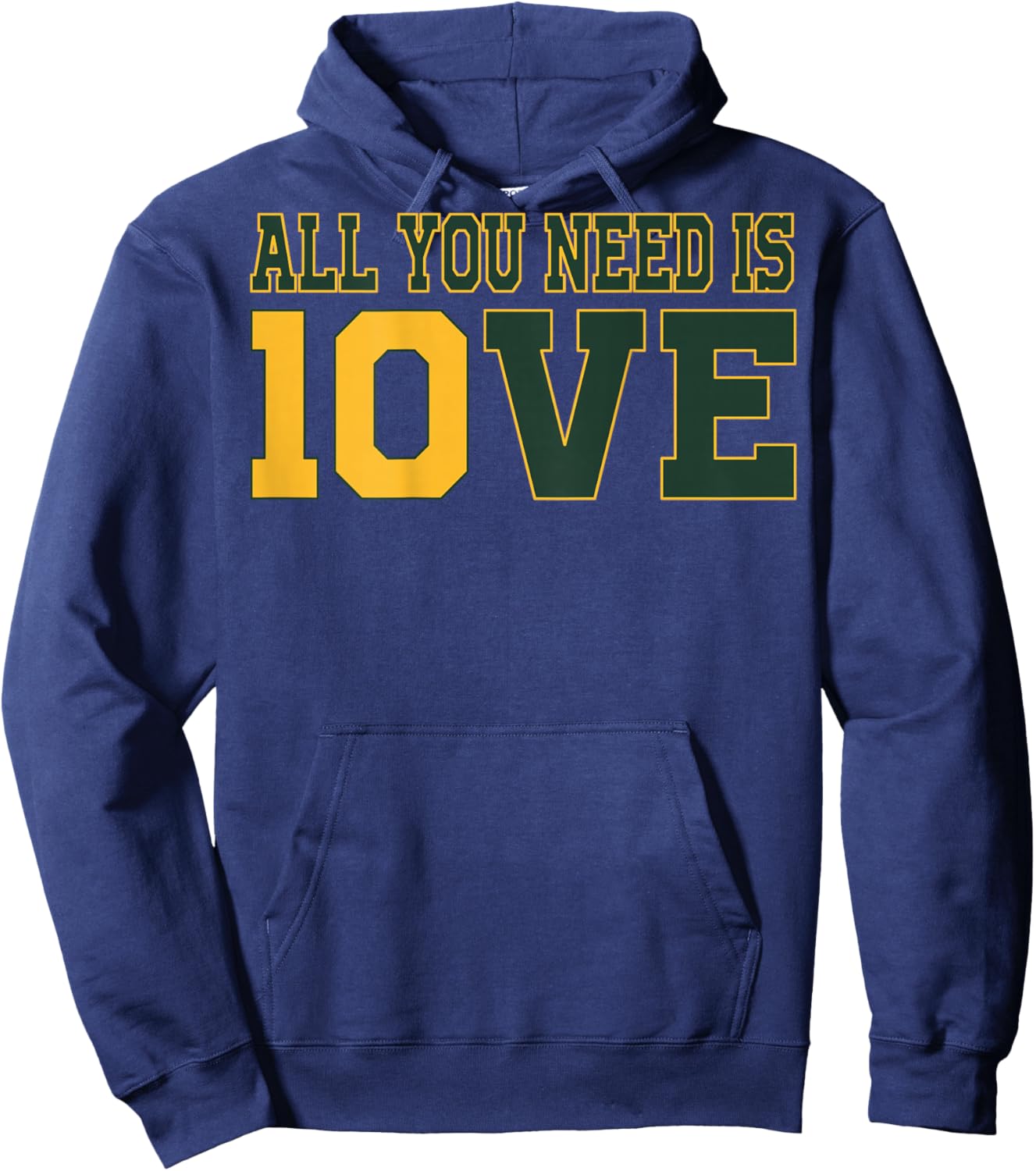All You Need Is 10ve Love (on back) Hoodie - Hoodie | Navy