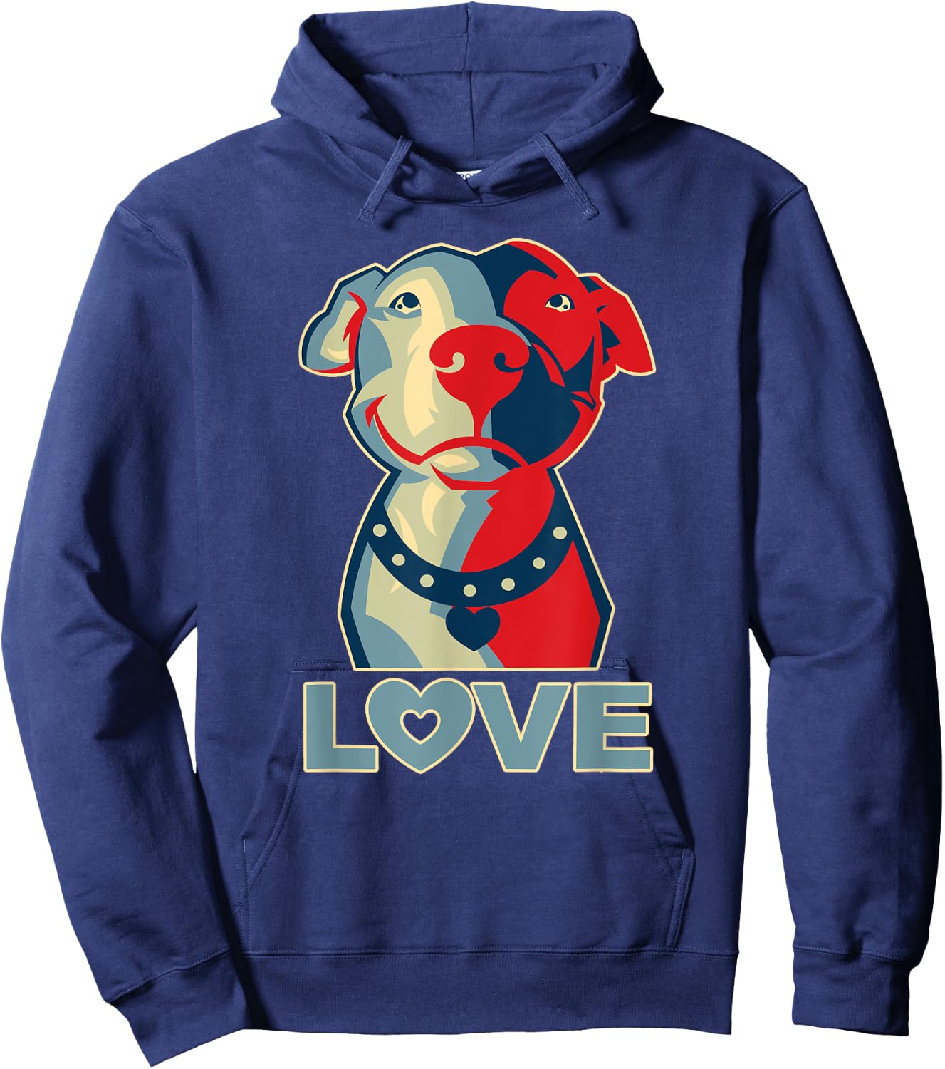 Pitbull Love Graphic Hoodie - Hoodie | Navy