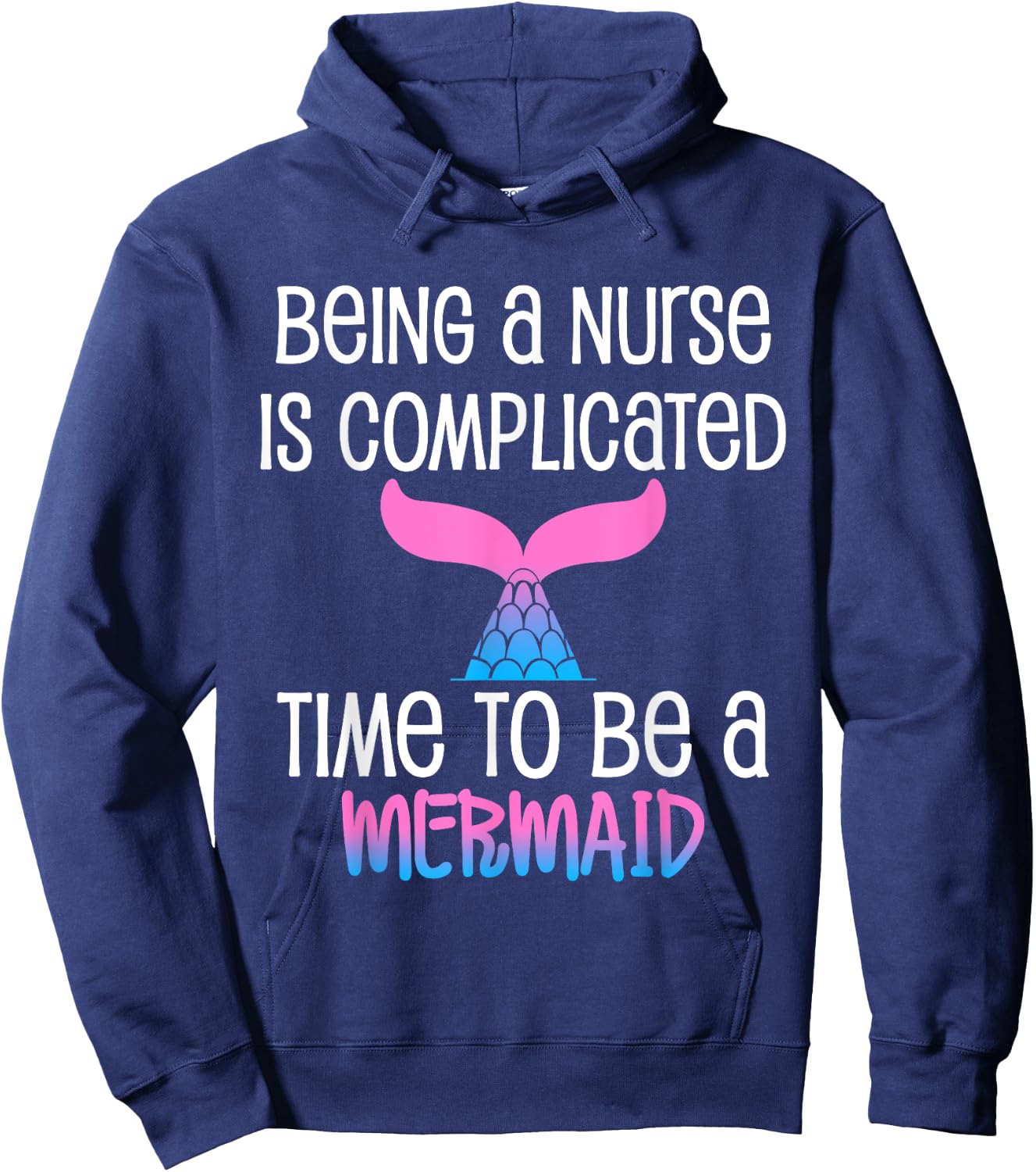 Cute School Nurse Shirt Mermaid Nurse Hoodie - Hoodie | Navy