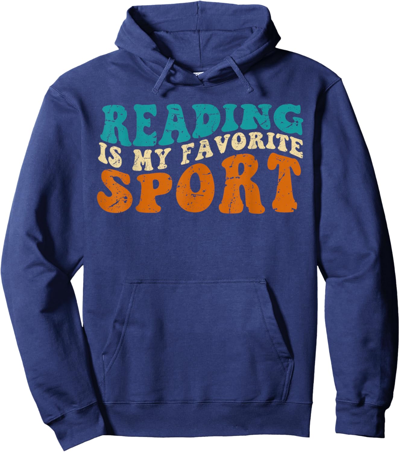 Reading Is My Favorite Sport Basketball vintage Hoodie - Hoodie | Navy