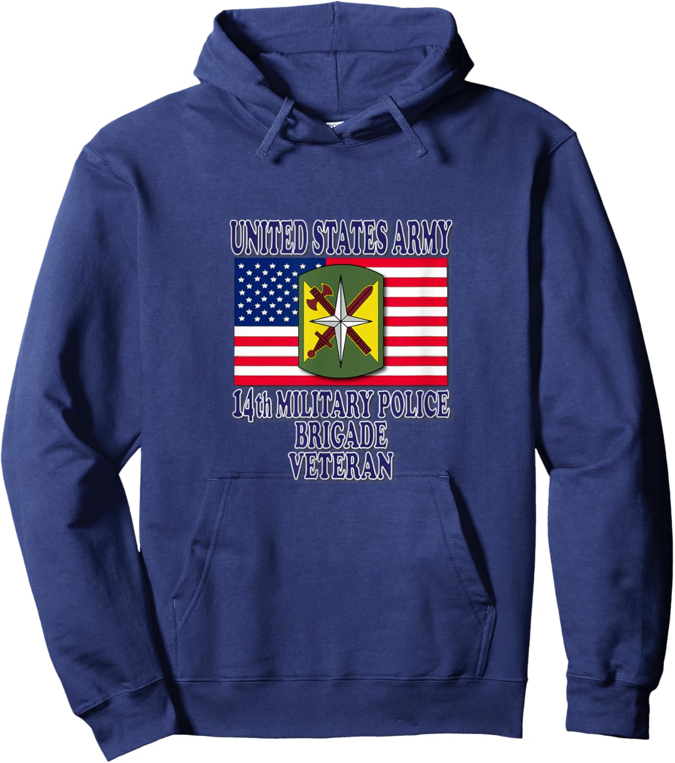 14th Military Police Brigade- Veteran Hoodie - Hoodie | Navy