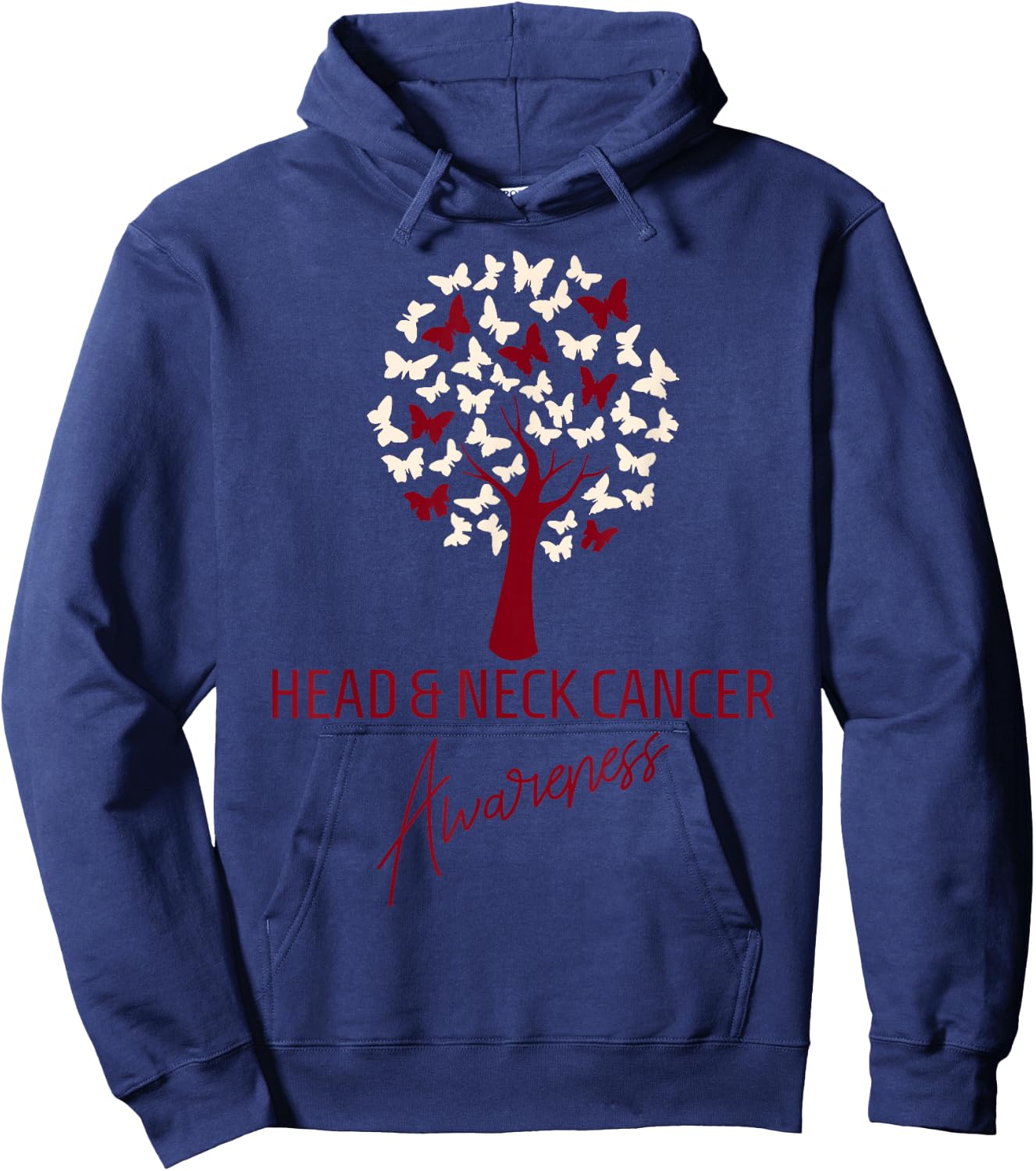 Oral Head Neck Cancer Awareness Hoodie - Hoodie | Navy