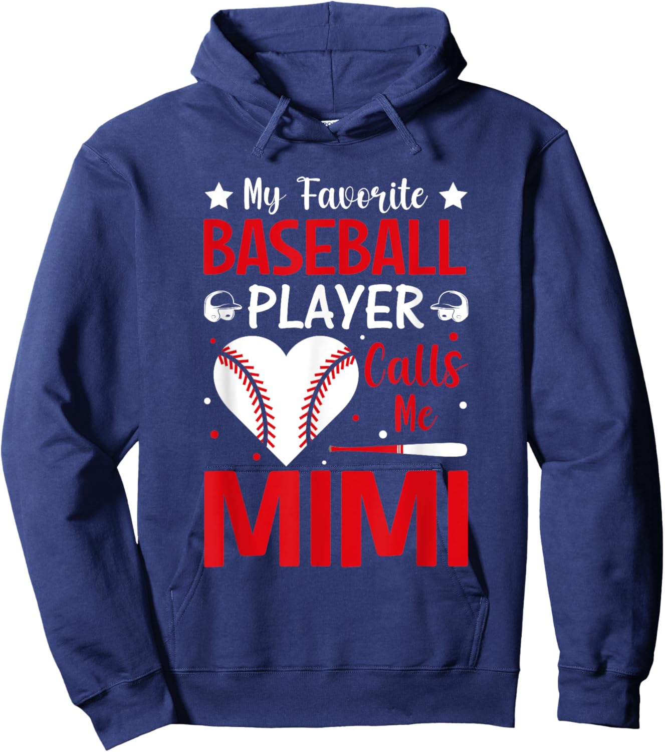 My Favourite Baseball Player Calls Me Mimi Hoodie - Hoodie | Navy