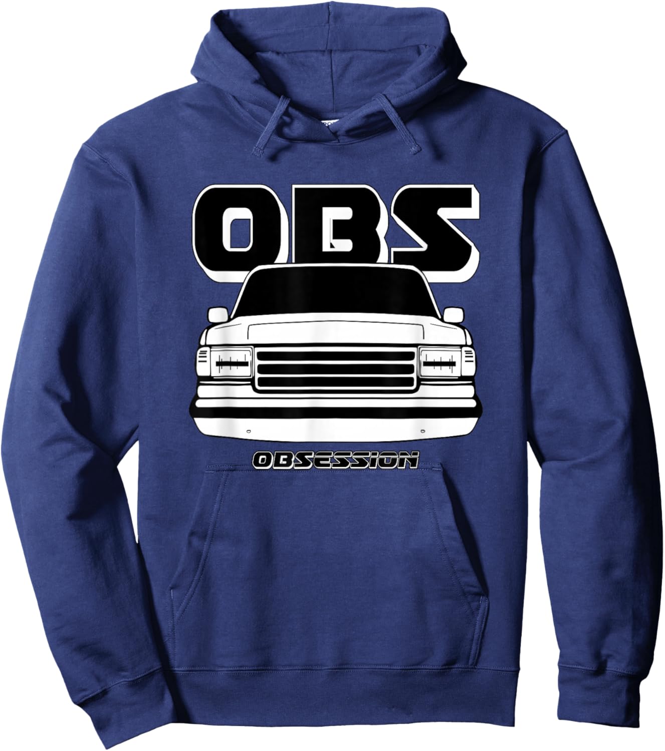 OBS Bricknose 80s 90s Truck, Car Enthusiast Hoodie - Hoodie | Navy
