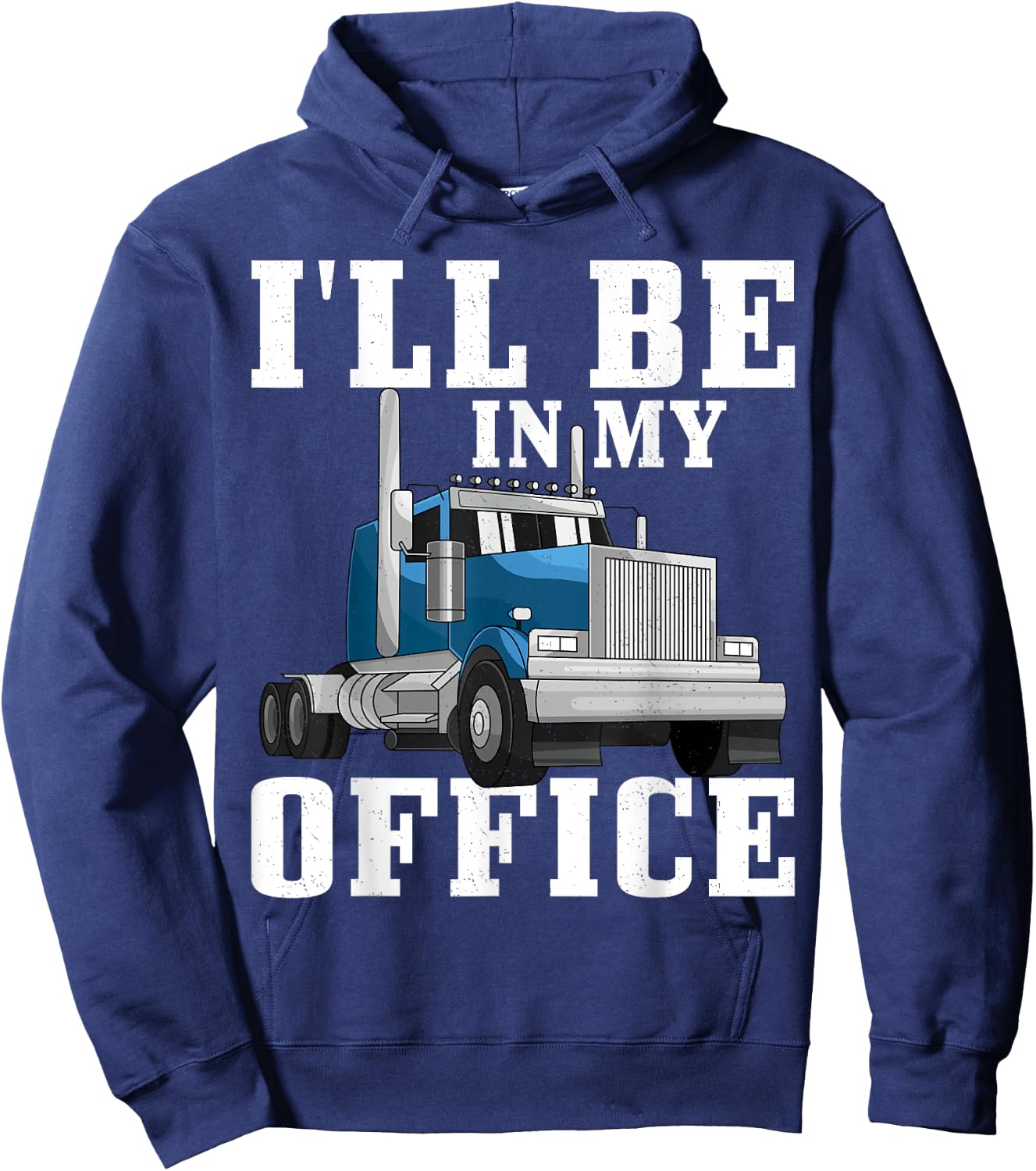 Truck Driver Art Dad Women Trucking CDL Trucker Hoodie - Hoodie | Navy