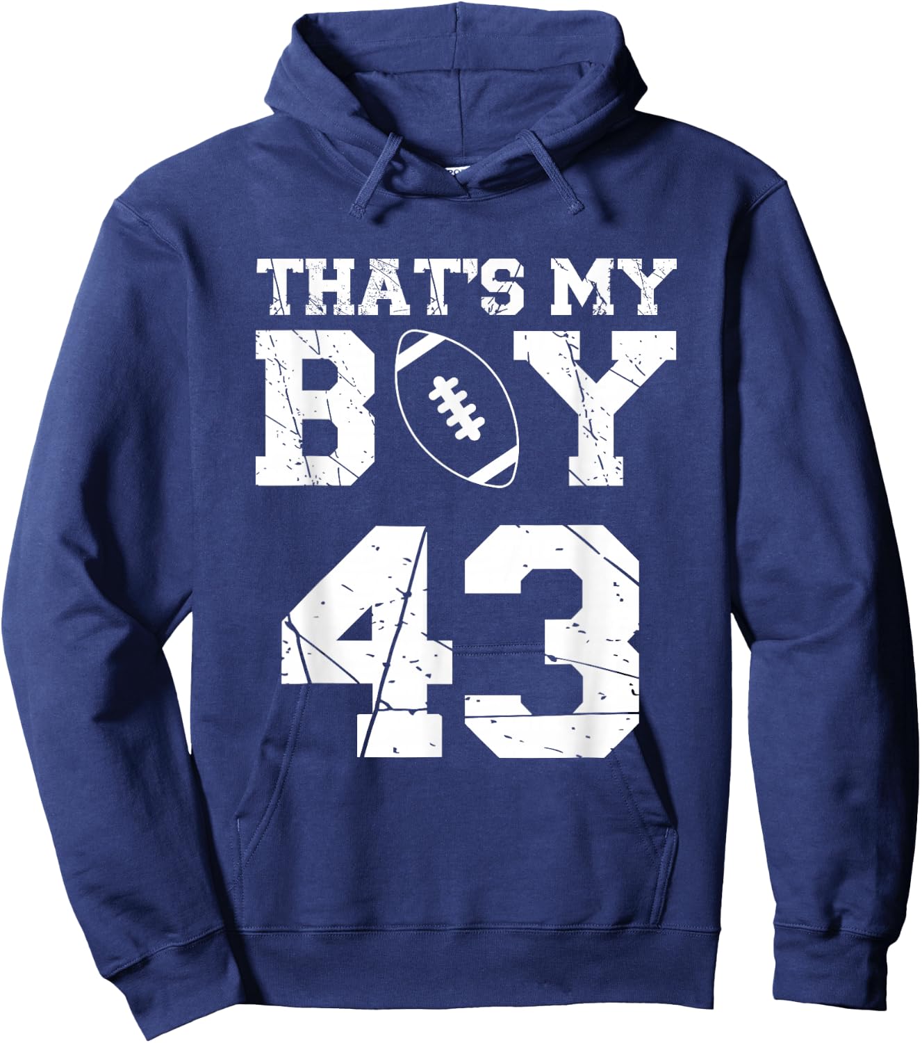 That's My Boy Football Number #43 Hoodie - Hoodie | Navy