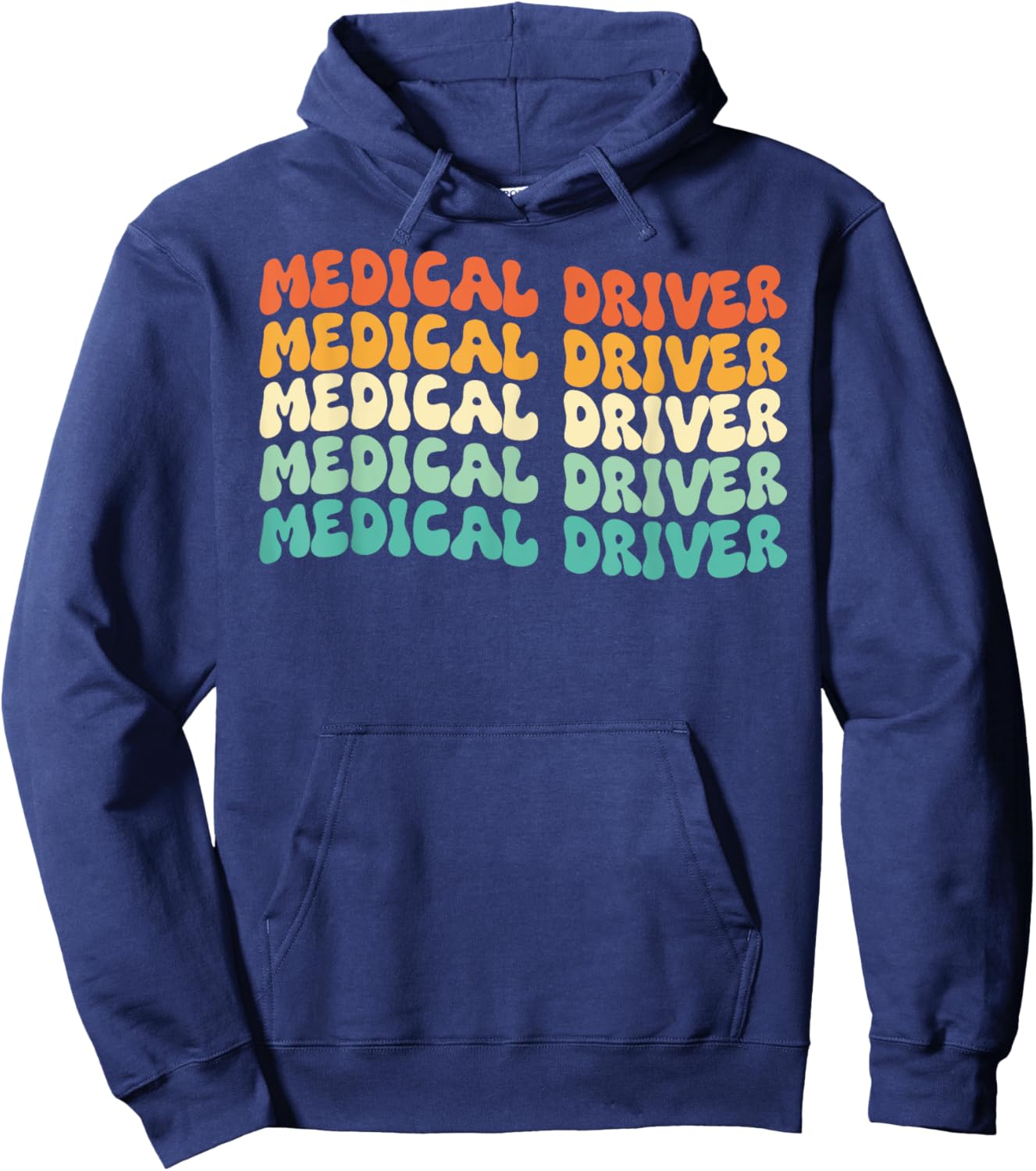 Groovy Medical Driver Job Title Hoodie - Hoodie | Navy
