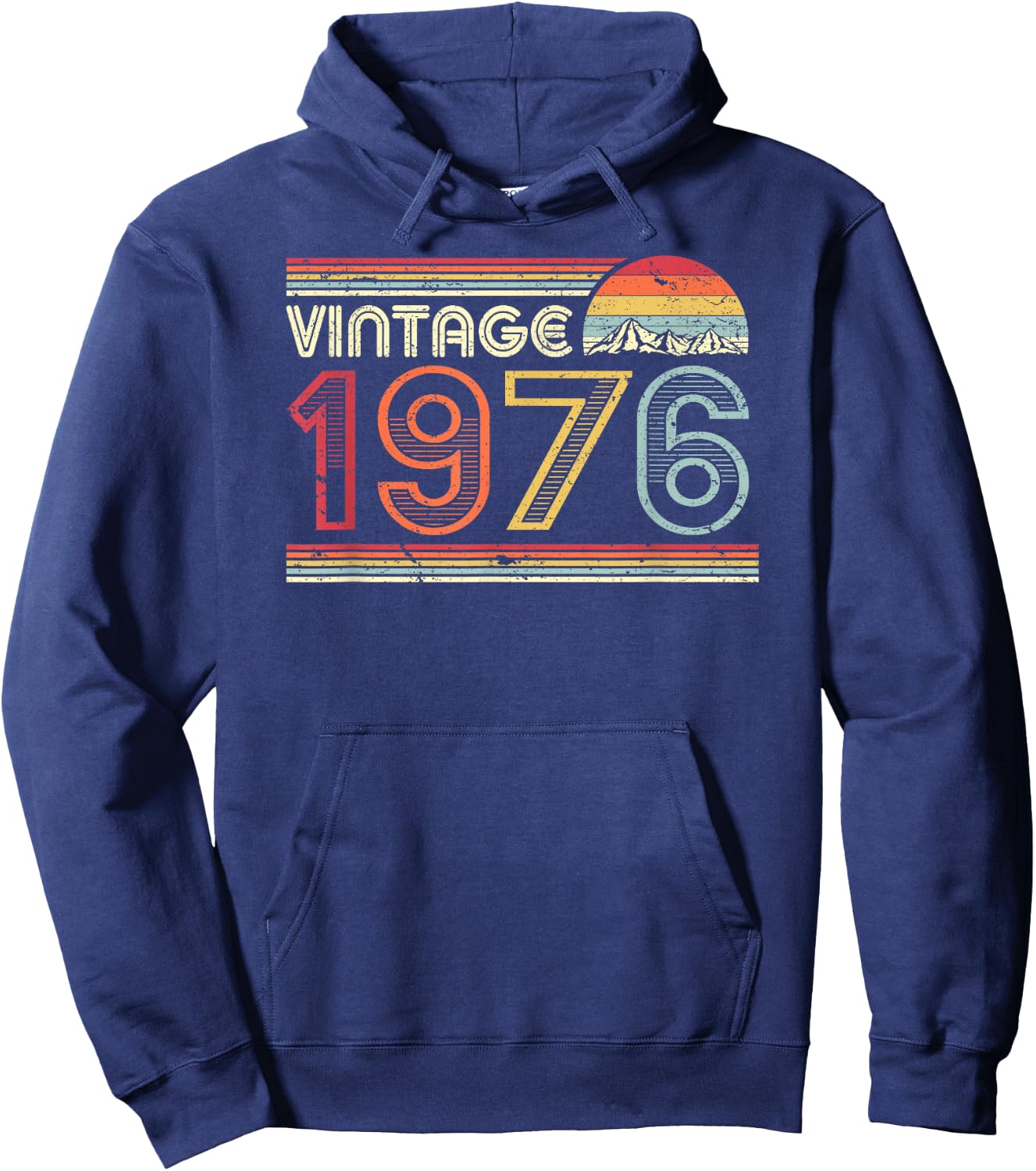1976 Vintage Shirt, Birthday Gift . Retro Style Hoodie - Hoodie | Navy