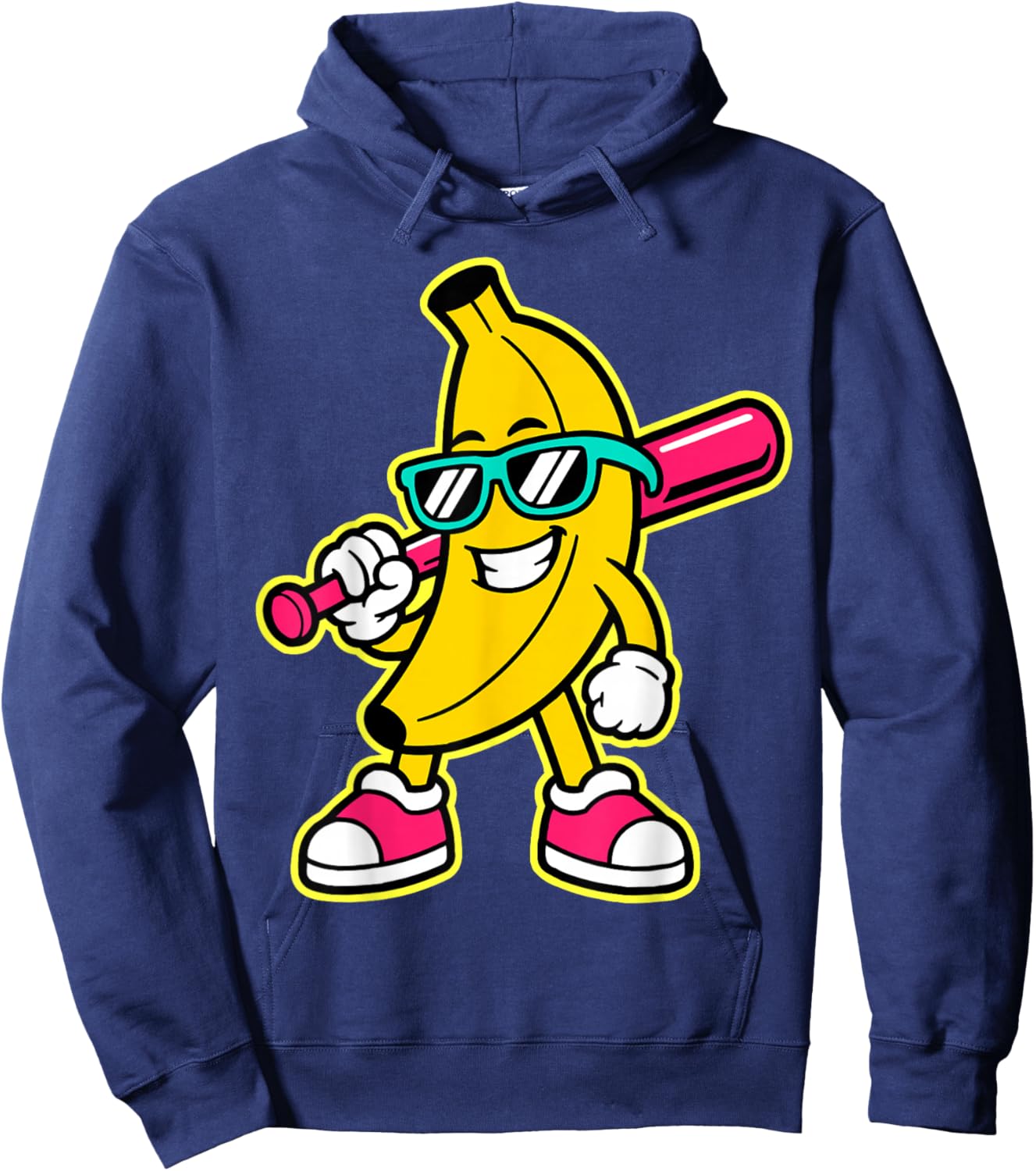 Banana Funny Cartoon Kids Youth Boys Girls Hoodie - Hoodie | Navy