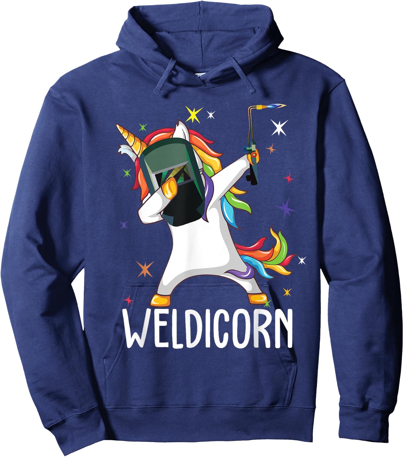 Weldicorn Funny Welder Unicorn Dabbing Hoodie - Hoodie | Navy