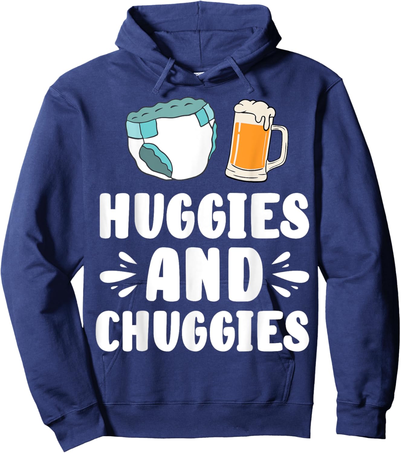 Huggies And Chuggies Father Party Hoodie - Hoodie | Navy