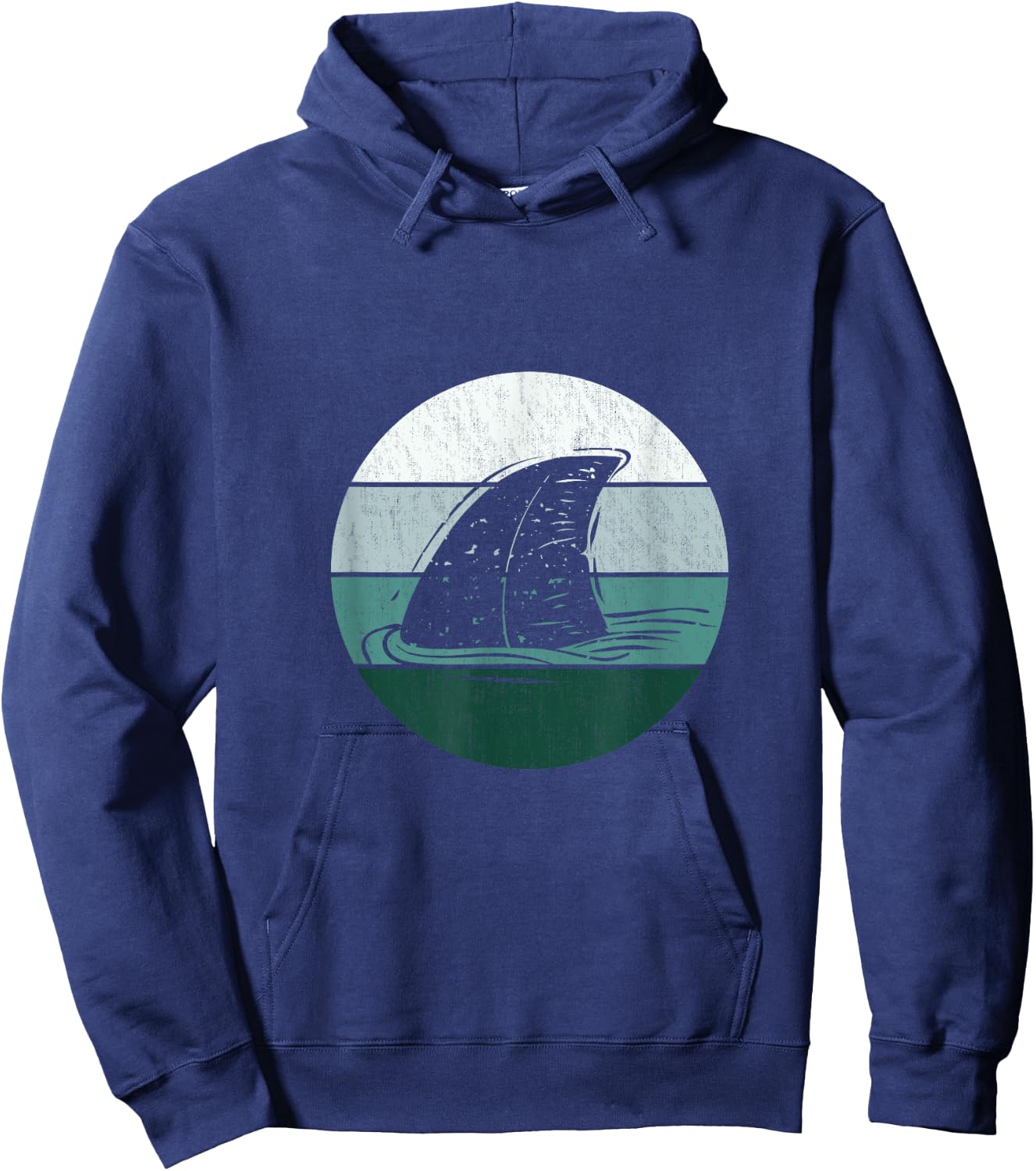Retro Shark Hoodie - Hoodie | Navy