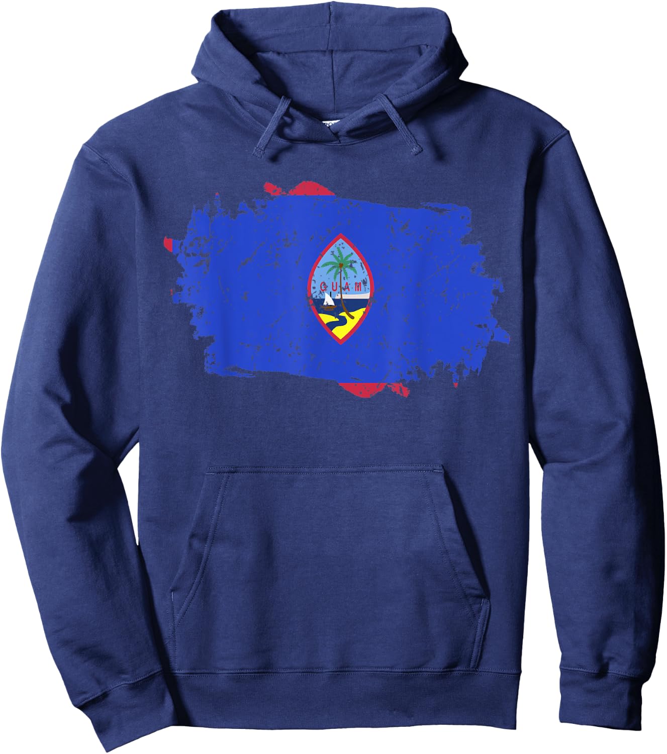 Guam Flag Design Grunge Country Flag Guam Hoodie - Hoodie | Navy
