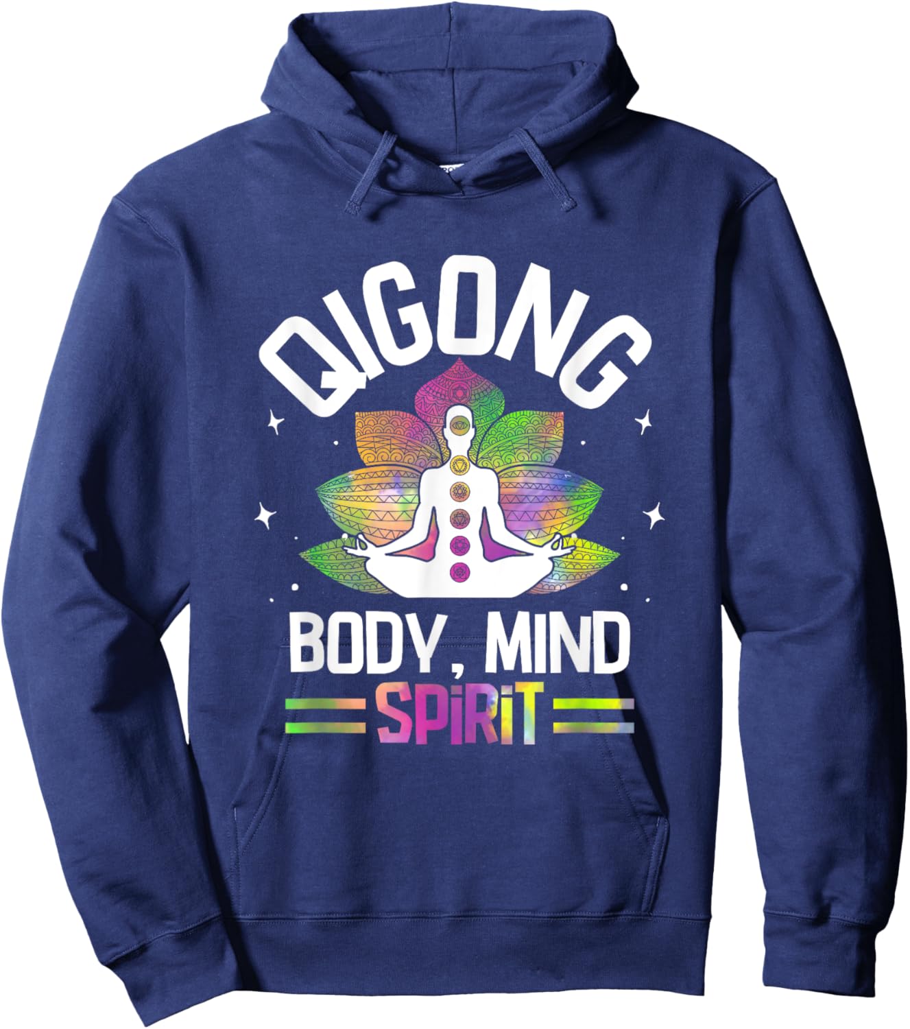 Body Mind Spirit Qigong Chinese Meditation Hoodie - Hoodie | Navy