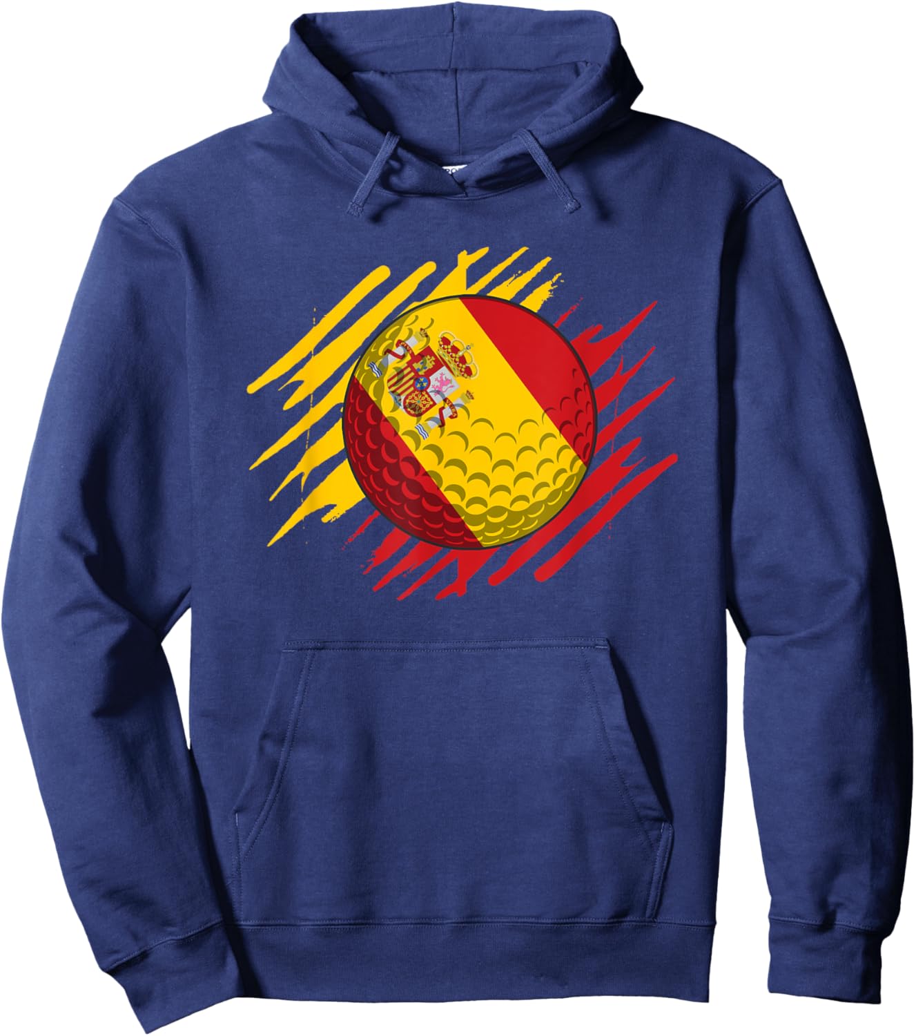 Golf Ball With The Flag Of Spain Hoodie - Hoodie | Navy