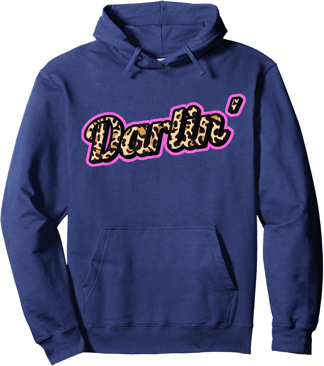 Darlin' Leopard Print Trendy Country Music Hoodie - Hoodie | Navy