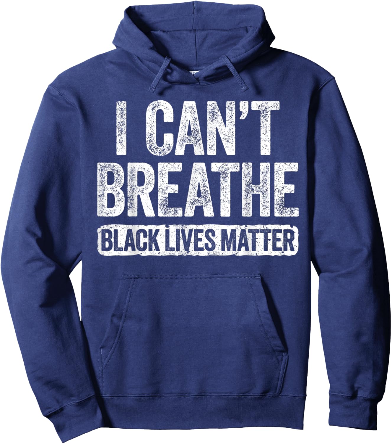 I Can't Breathe Black Lives Matter Hoodie - Hoodie | Navy