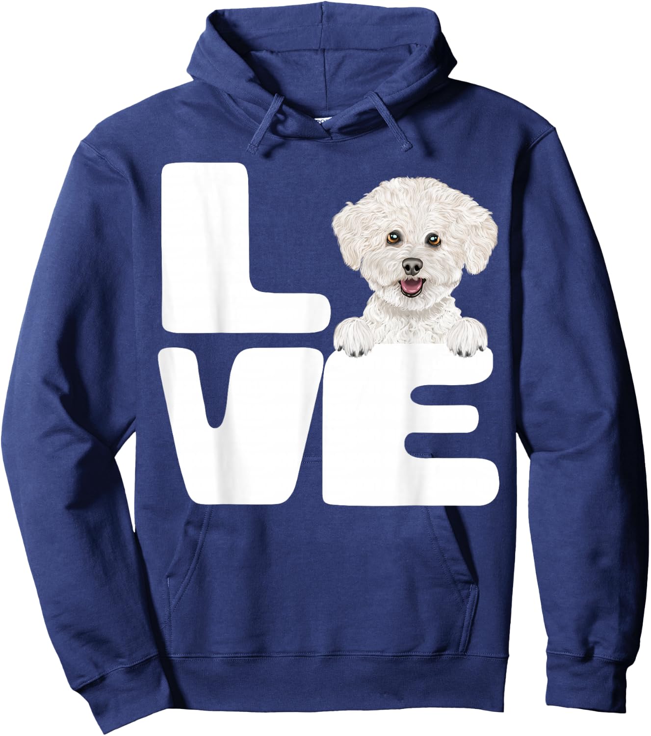 I Love My Bichons Frise Dog Lover Hoodie - Hoodie | Navy