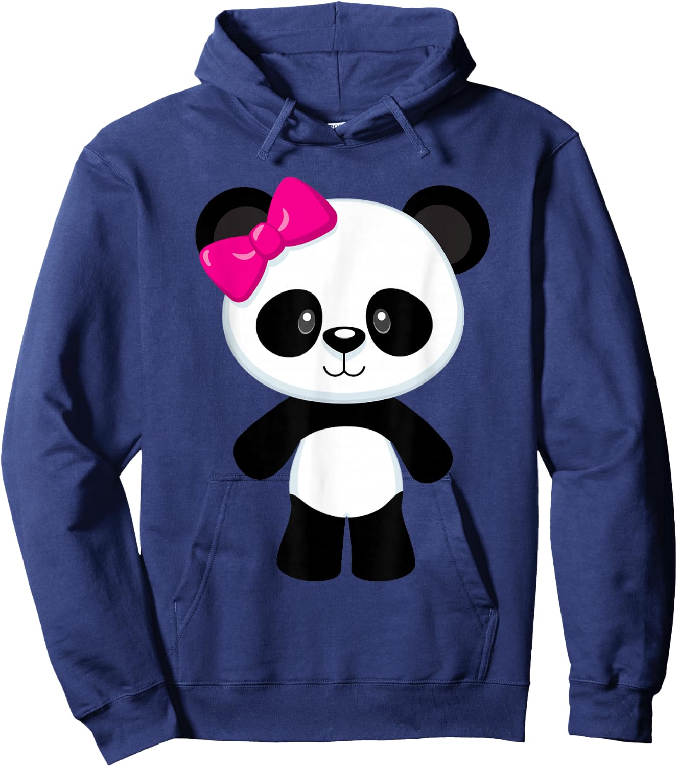 Cute Baby Panda Girl with Bow Hoodie - Hoodie | Navy