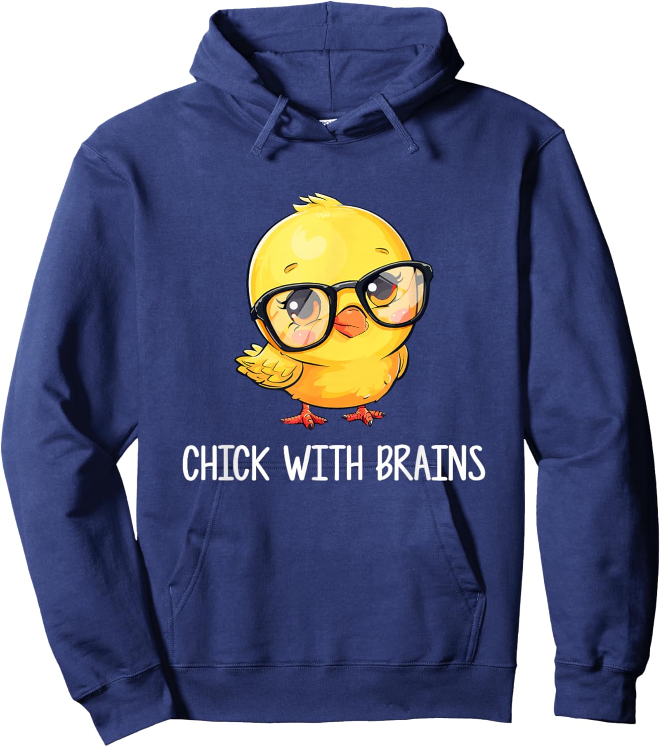 Chick with Brains Smart Intelligent Girls Hoodie - Hoodie | Navy