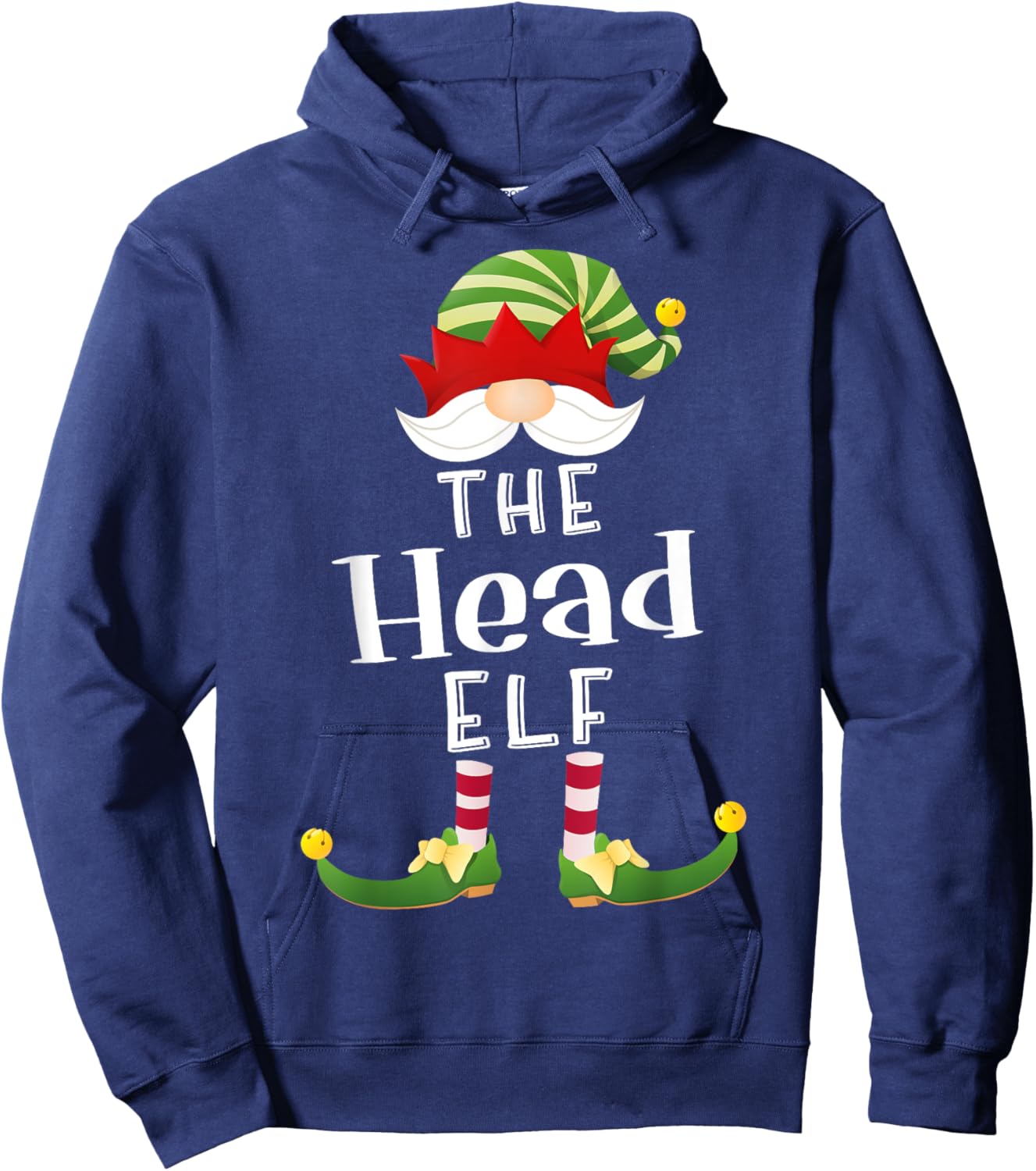Head Elf Group Christmas Funny Pajama Party Hoodie - Hoodie | Navy
