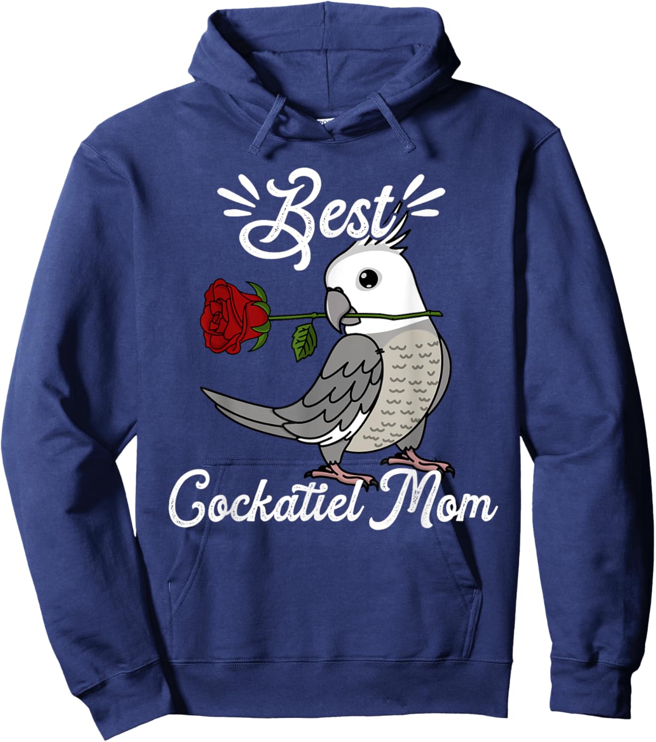 Best Parrot Mom I White-faced Grey Cockatiel Hoodie - Hoodie | Navy