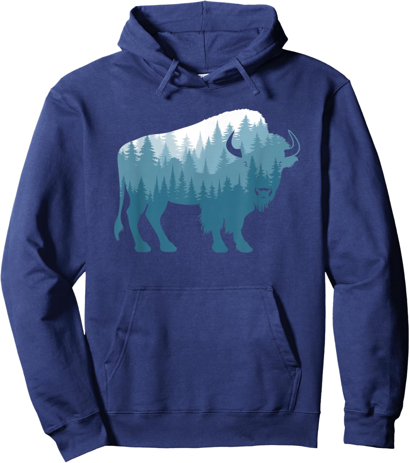 Bison Lover Buffalo Forest Men Women Hoodie - Hoodie | Navy