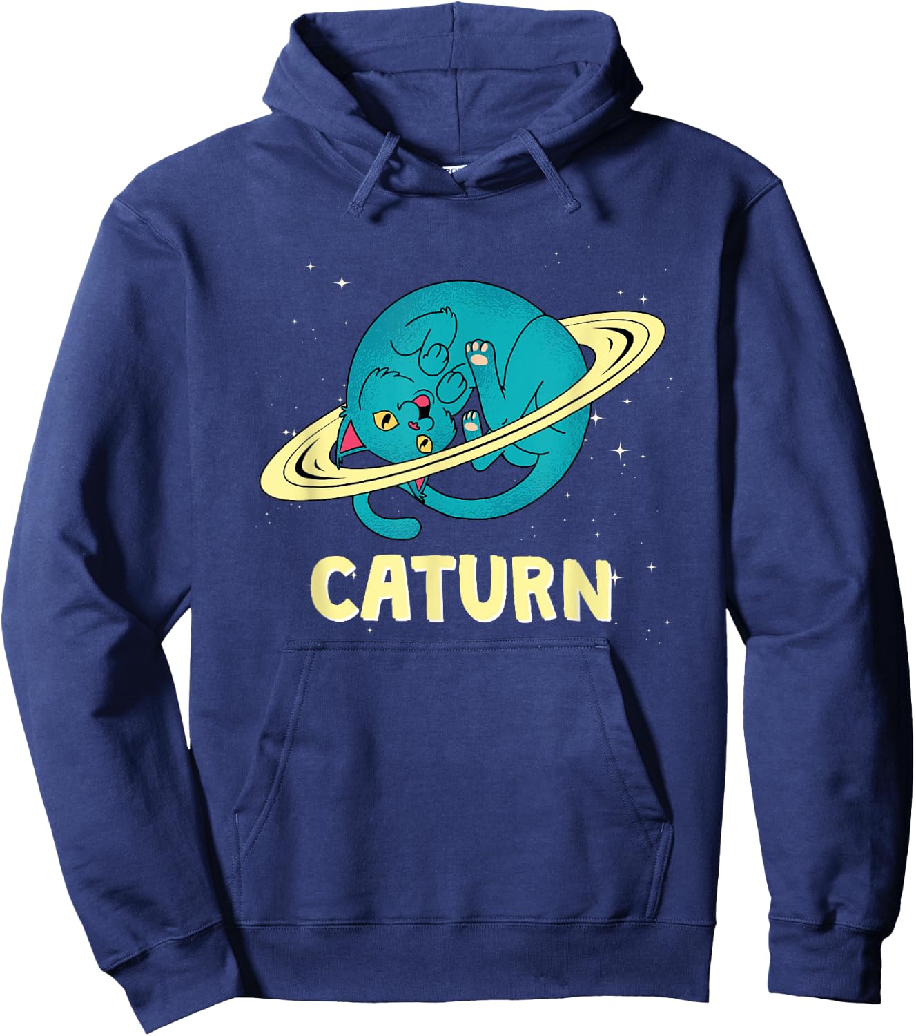Space Cat - Caturn Men Women Girls Kids Hoodie - Hoodie | Navy