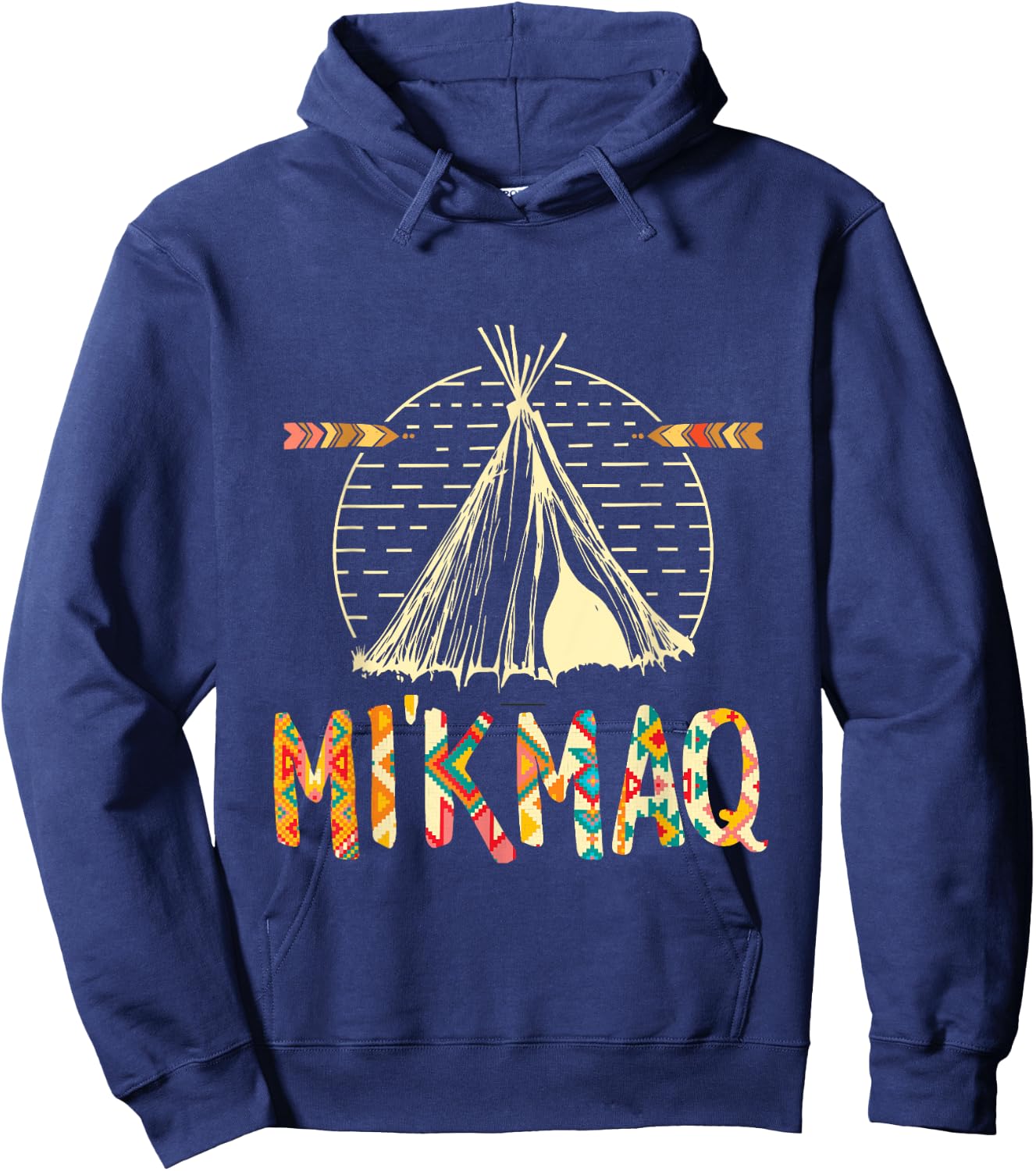 Native American Proud being Mi'kmaq Gift Hoodie - Hoodie | Navy