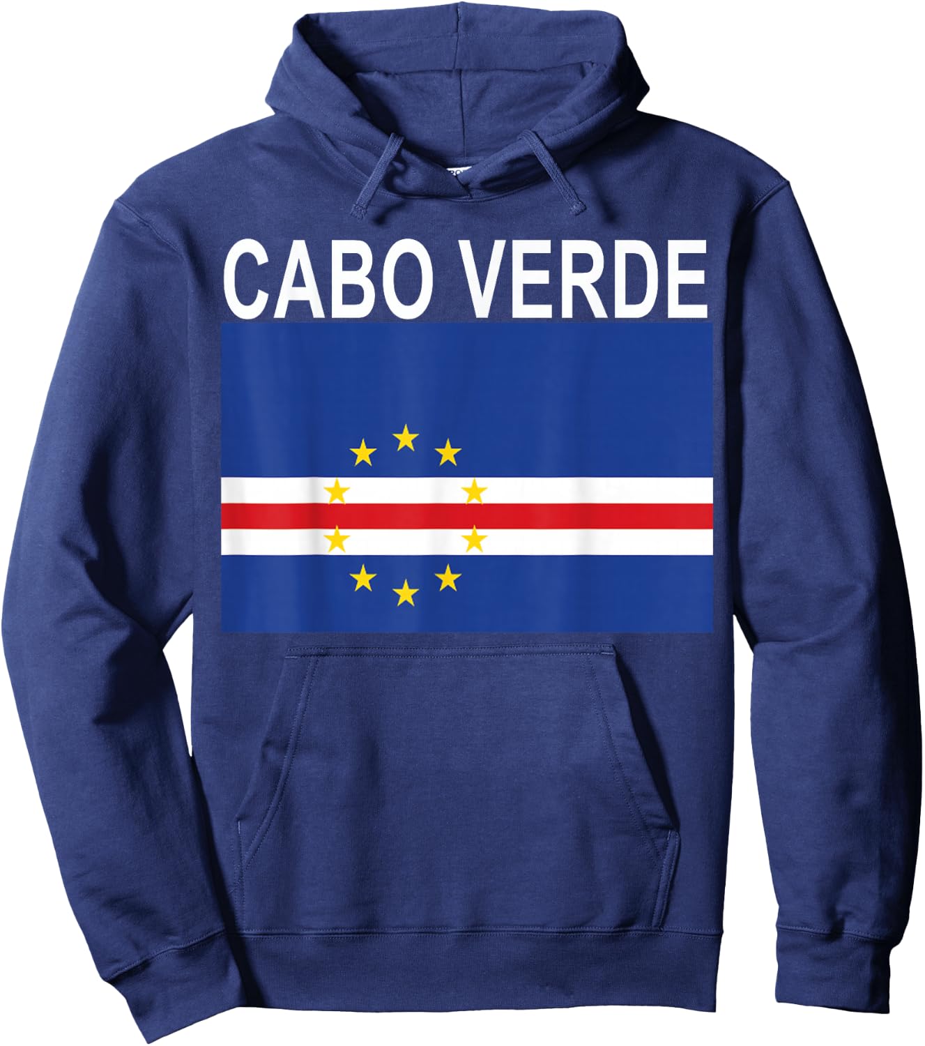 Cabo Verde Flag Design Hoodie - Hoodie | Navy