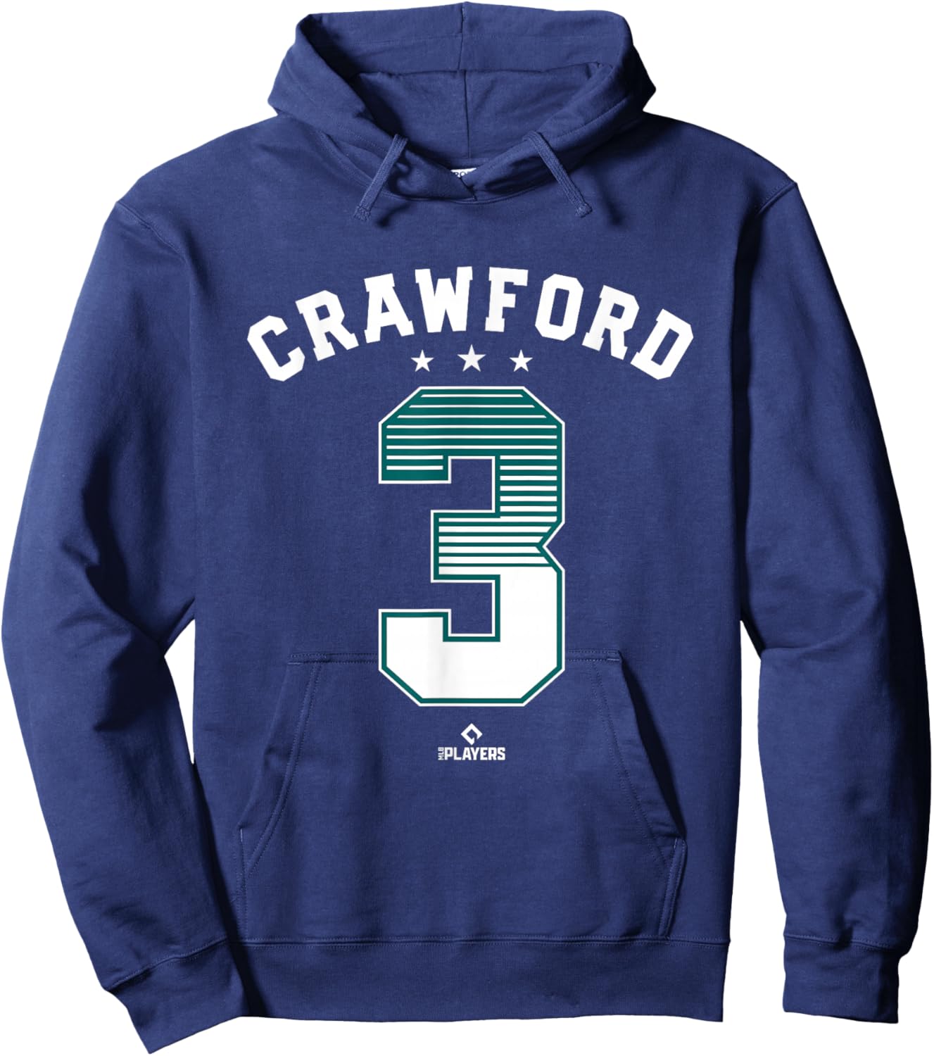 JP Crawford 3 Seattle MLBPA Hoodie - Hoodie | Navy