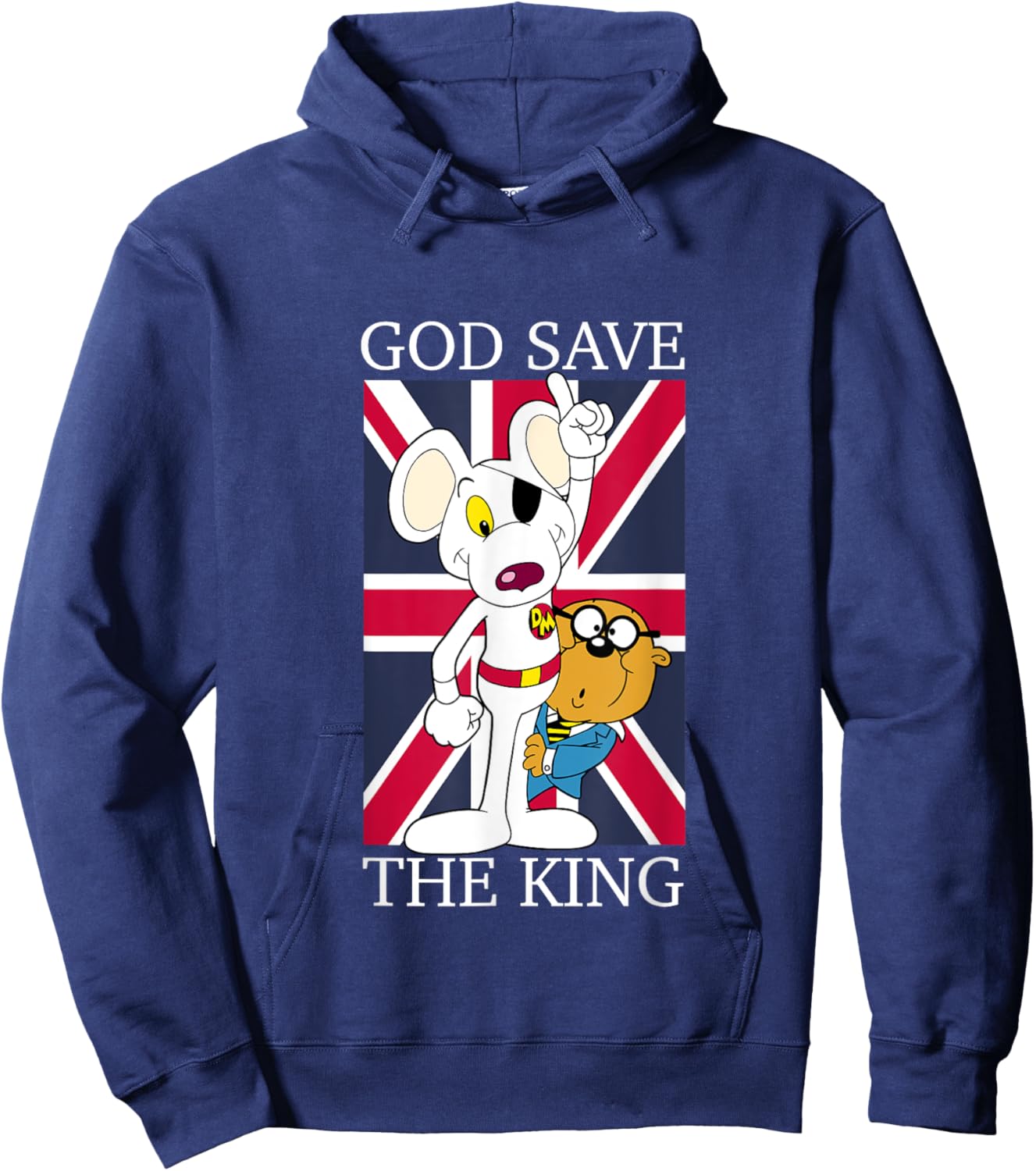 Danger Mouse God Save The King Hoodie - Hoodie | Navy