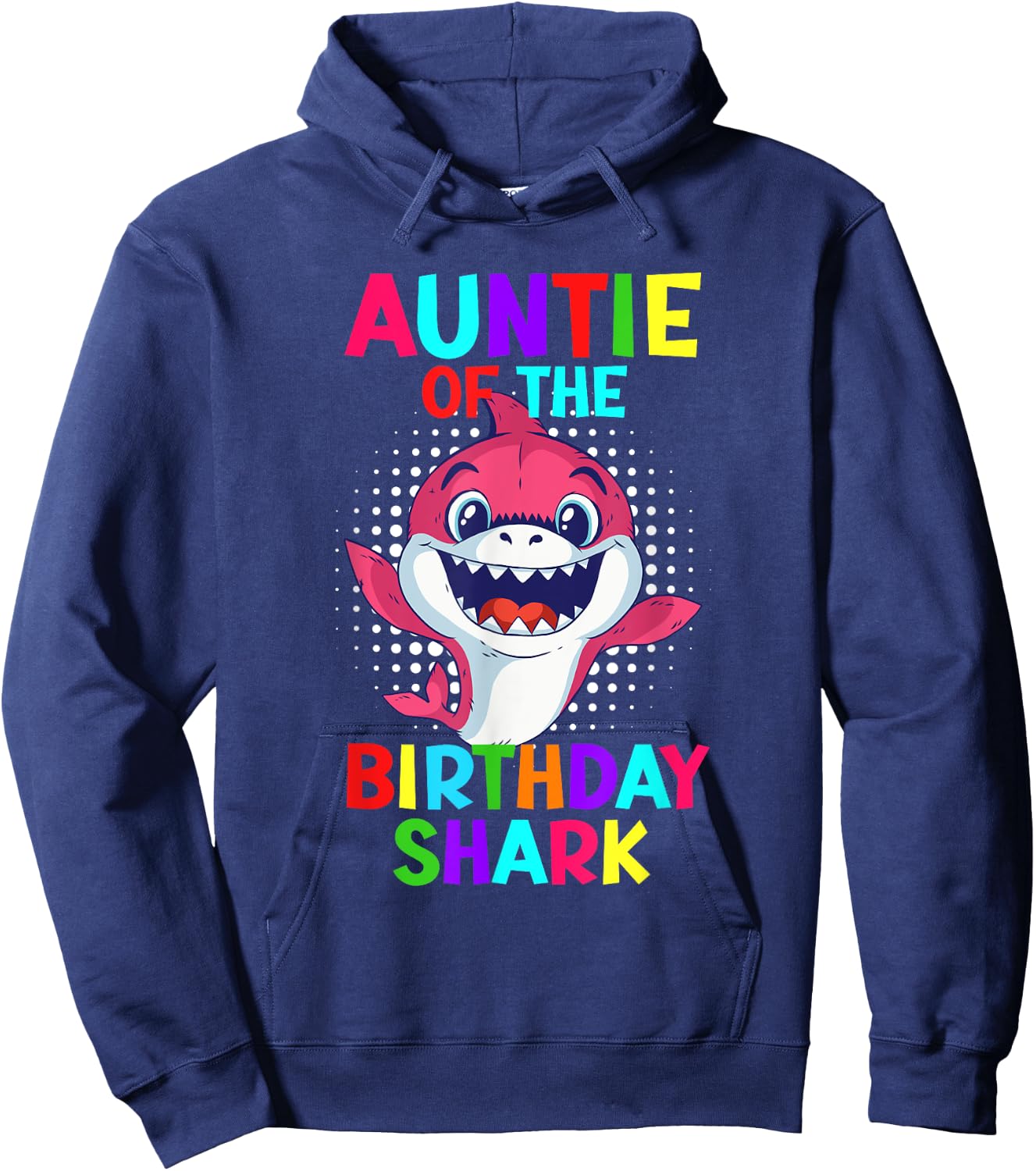 The aunt of the birthday boy shark aunt Hoodie - Hoodie | Navy