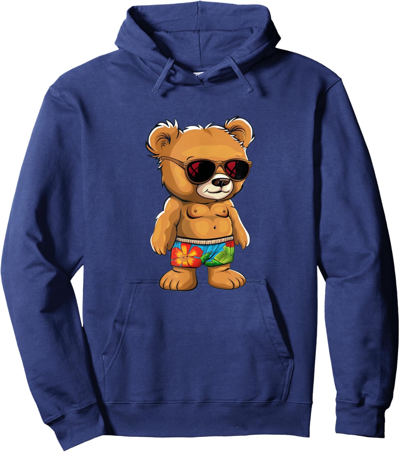 Awesome Teddy Bear swim trunks Costume Hoodie - Hoodie | Navy
