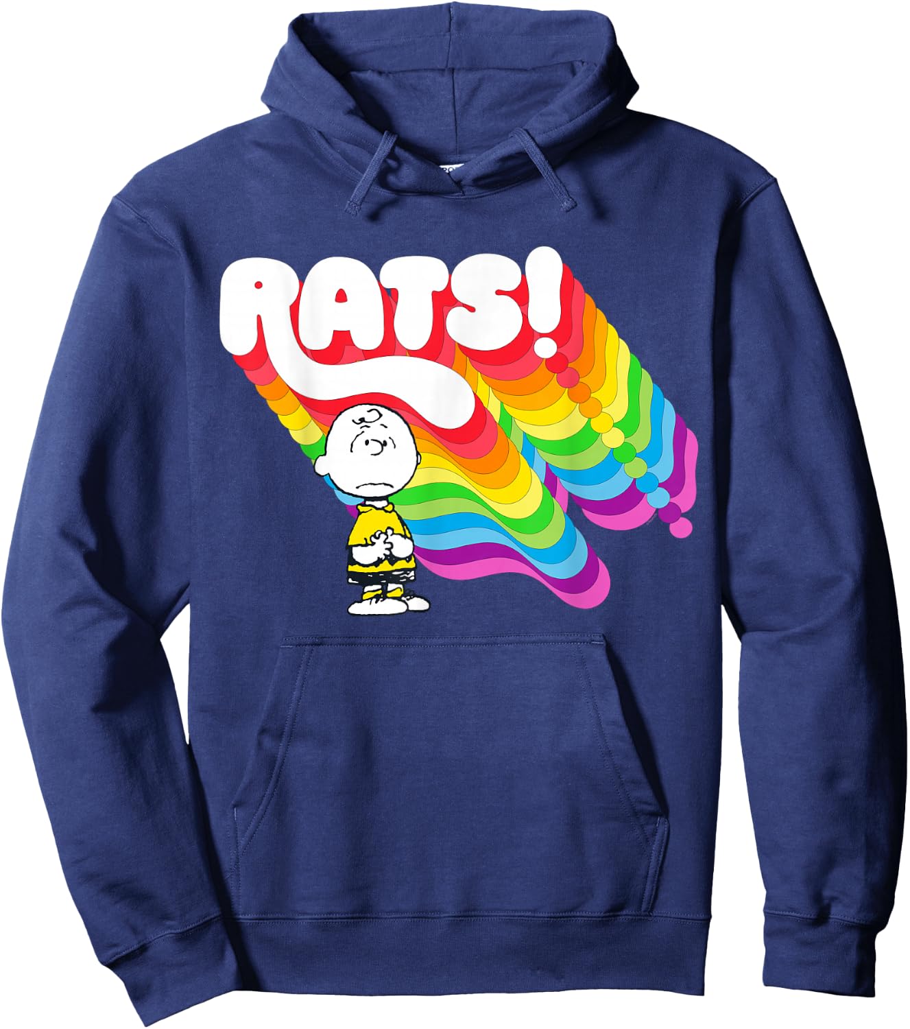 Peanuts Rainbow Charlie Rats! Hoodie - Hoodie | Navy