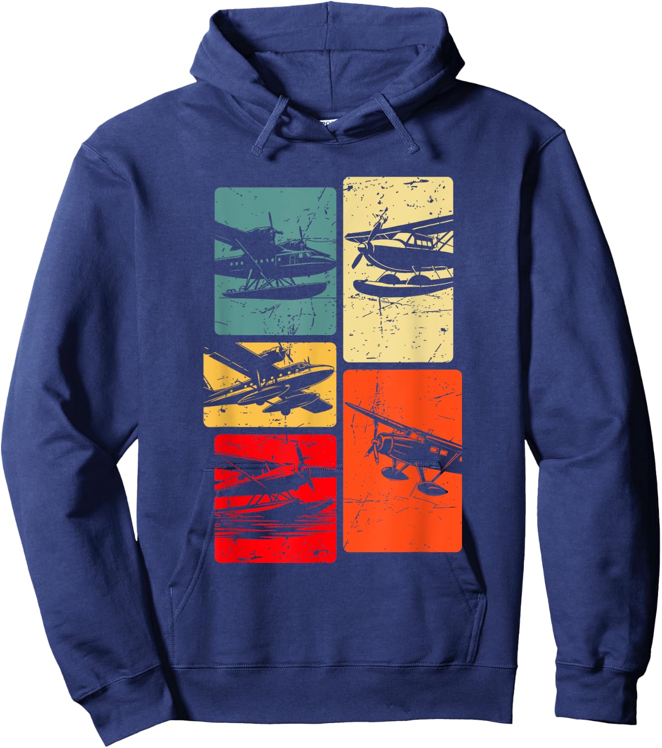 Seaplane Silhouette Hoodie - Hoodie | Navy