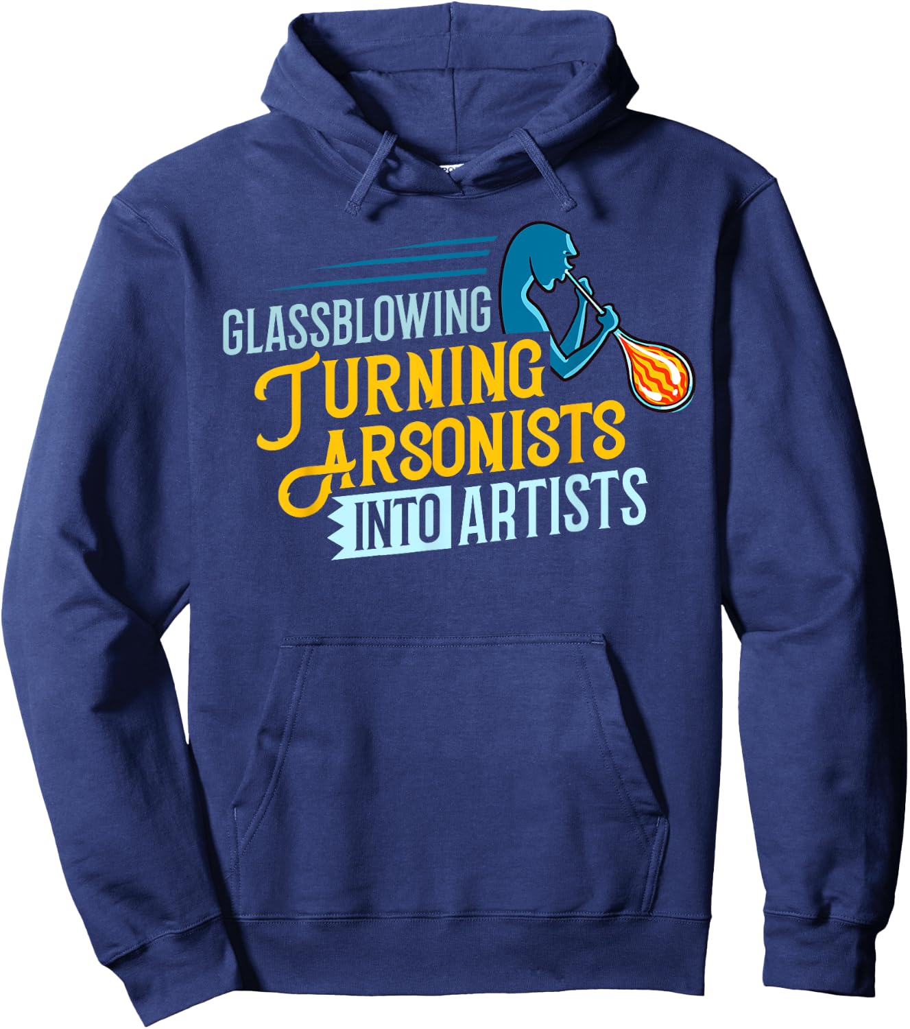 Glass Blowing Glassblower Glassworking Artist Hoodie - Hoodie | Navy