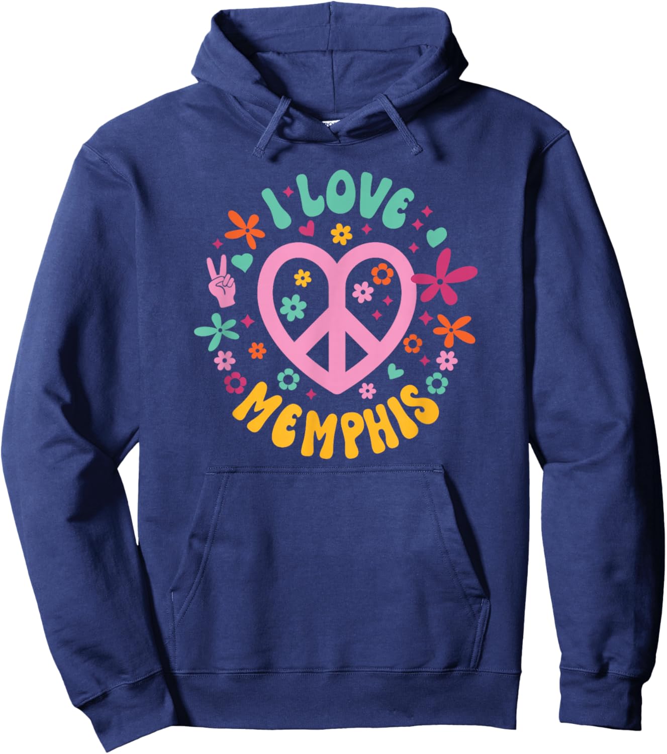 I Love Memphis Hoodie - Hoodie | Navy