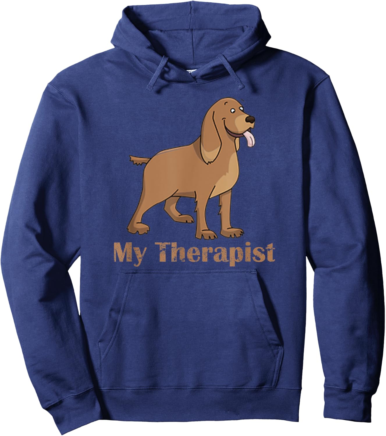 My Therapist Funny Cute Dog Gift Men Hoodie - Hoodie | Navy
