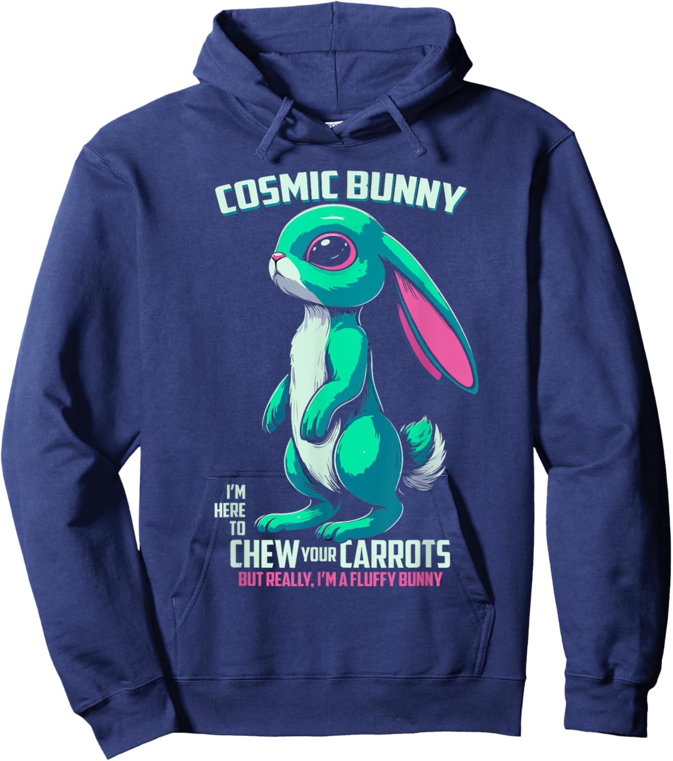 Alien Bunny Extraterrestrial Rabbit UFO Hoodie - Hoodie | Navy