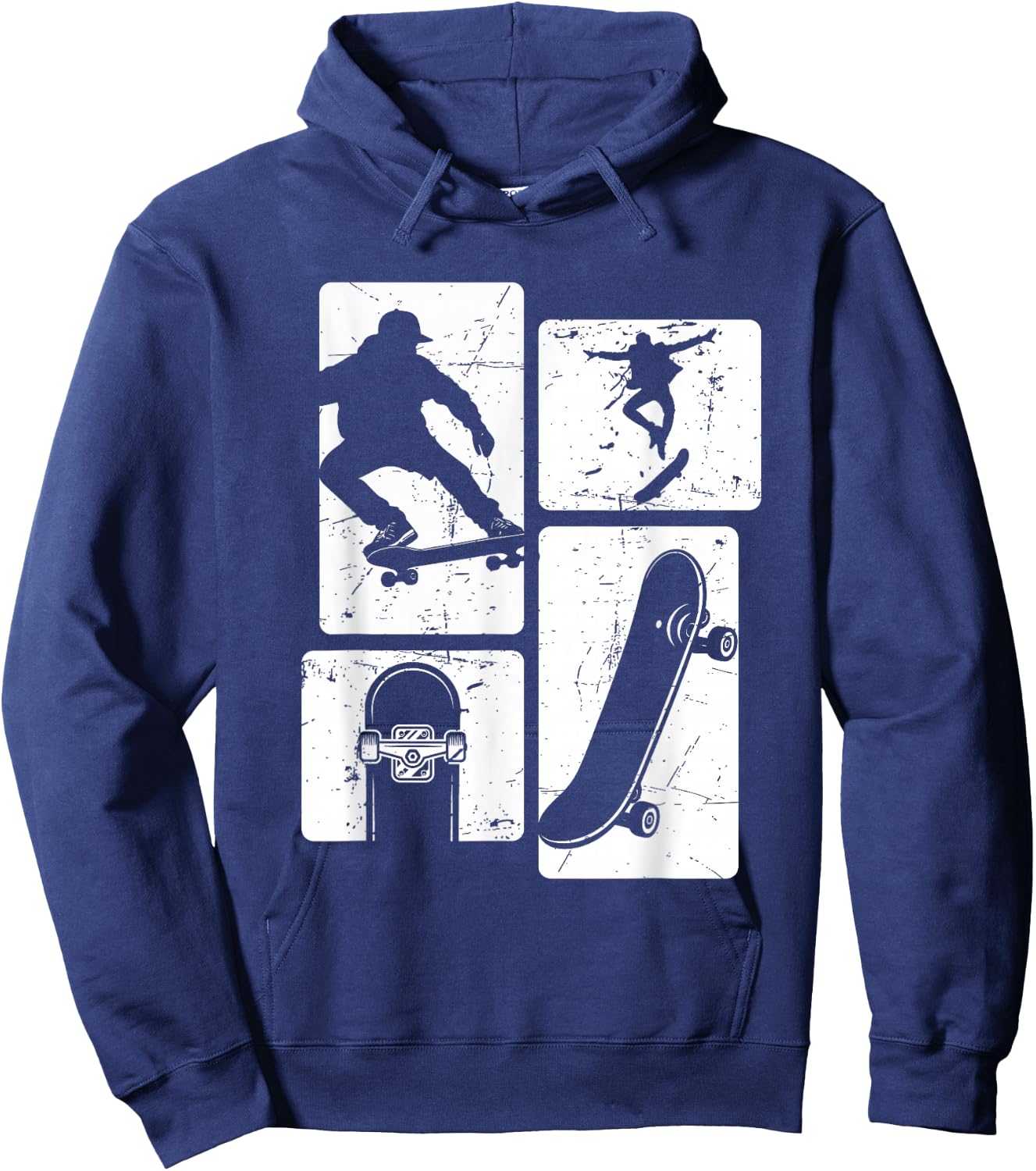 Vintage Retro Skateboard Stunt Hoodie - Hoodie | Navy